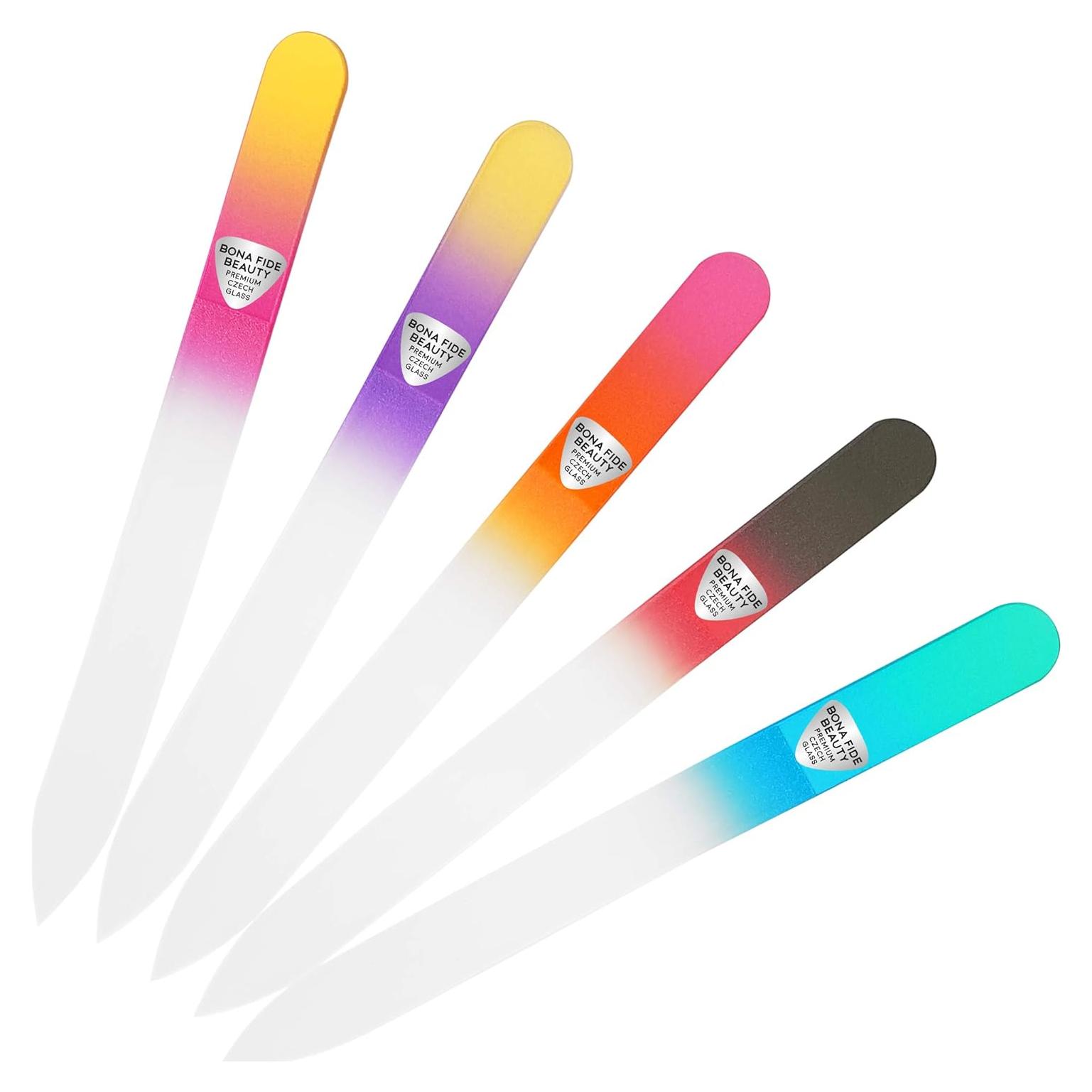 Juego de 5 limas de vidrio checo Bona Fide Beauty - Reutilizables