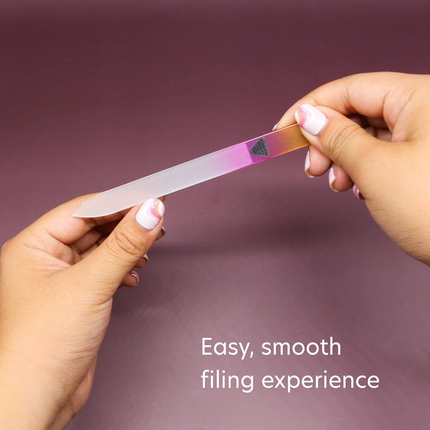 Juego de 5 limas de vidrio checo Bona Fide Beauty - Reutilizables