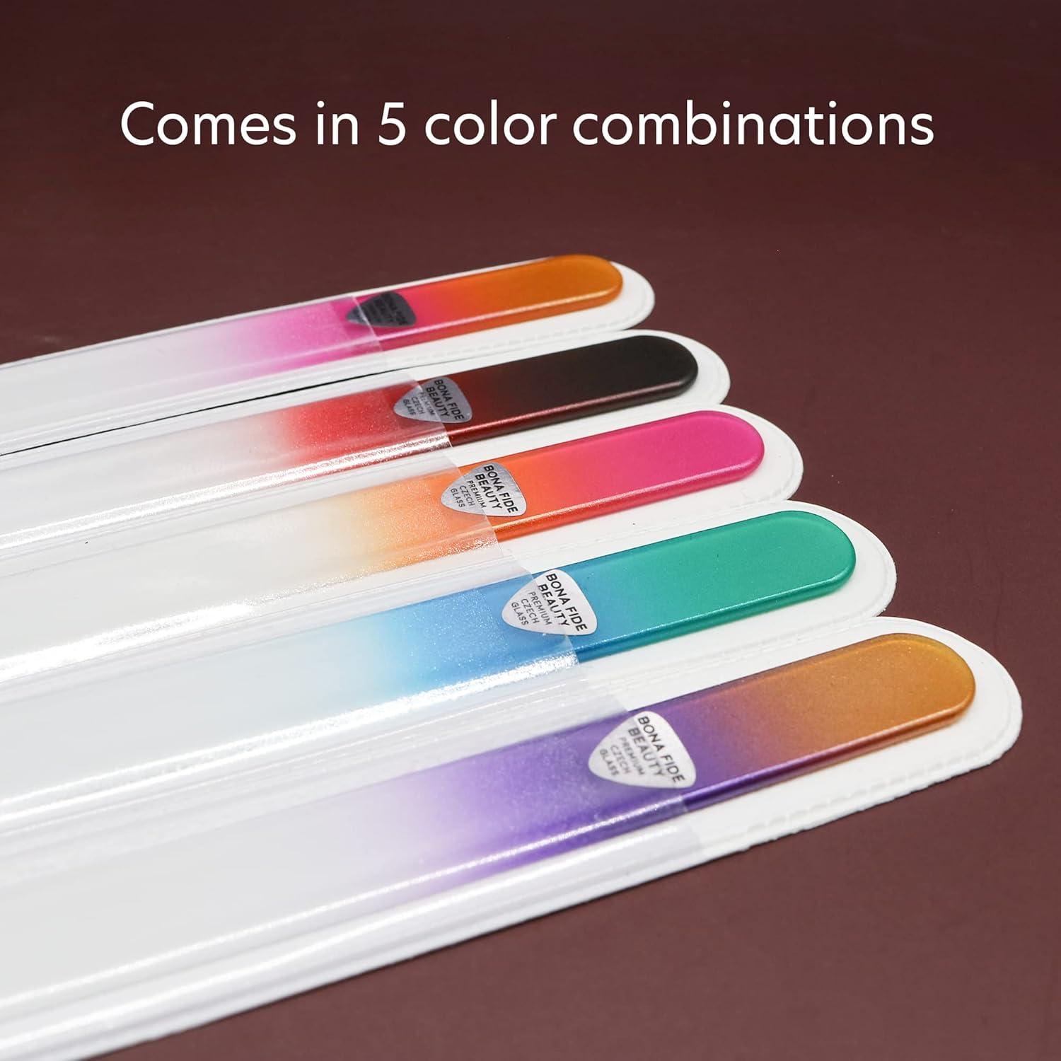 Juego de 5 limas de vidrio checo Bona Fide Beauty - Reutilizables