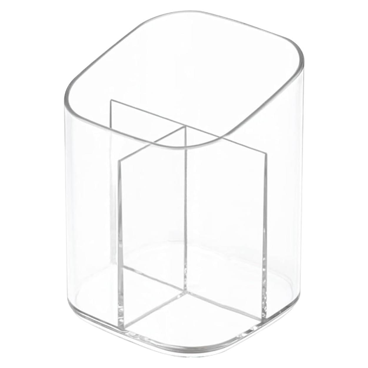 Soporte para lápices y bolígrafos Newkita acrílico transparente 3 ranuras