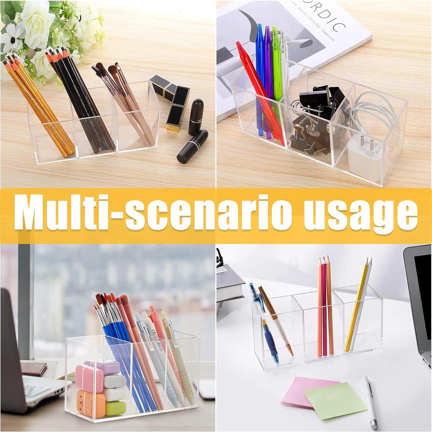 Organizador de Brochas de Maquillaje Cerpourt Acrílico Transparente