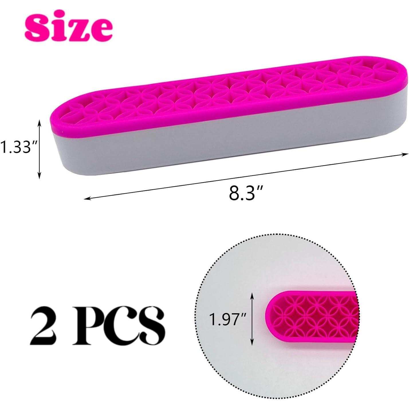 Soporte de Brochas de Silicona TANG SONG 2 PCS Rosa