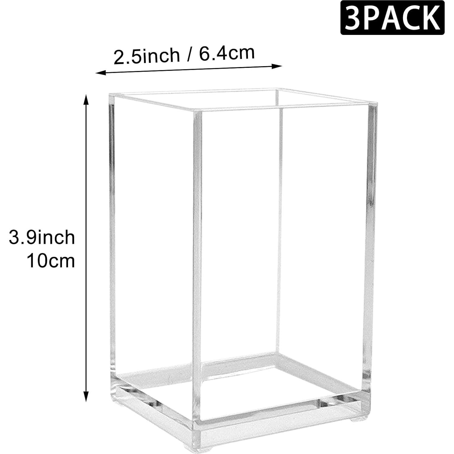 Organizador de Brochas de Maquillaje Acrílico Cerpourt - 3 Piezas