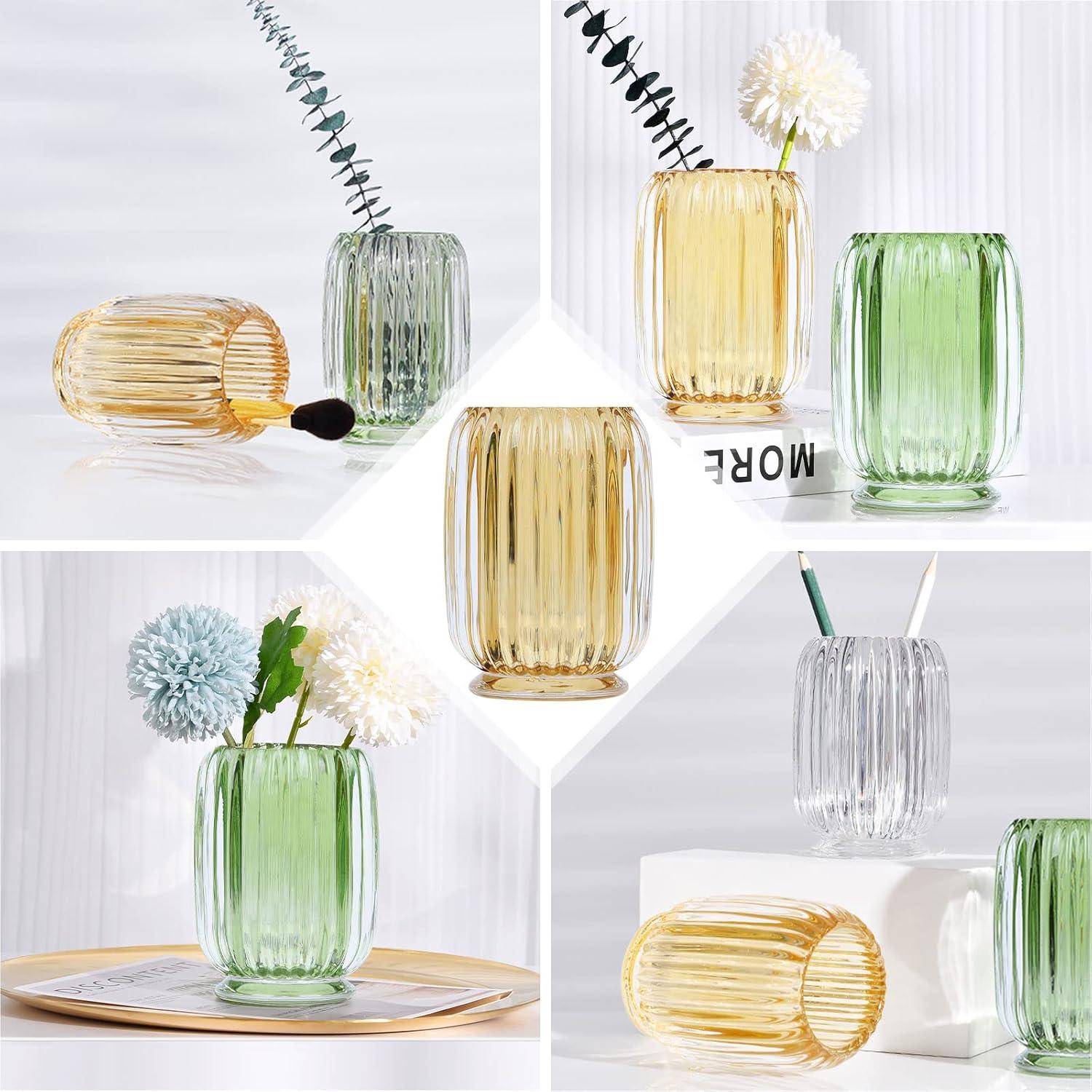 Organizador de Brochas de Maquillaje DASITON Ámbar 12cm Vidrio