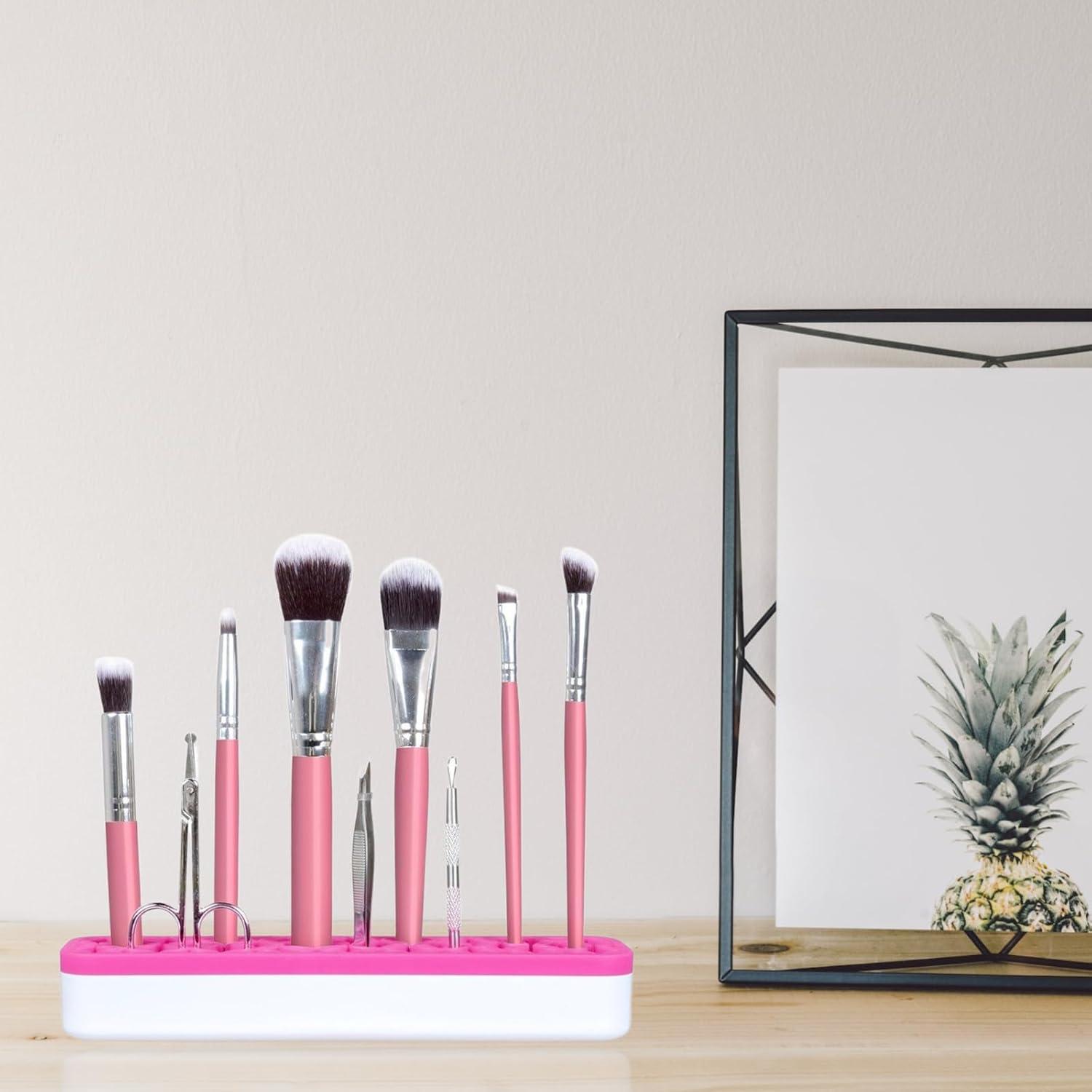 Soporte de Brochas de Maquillaje TANG SONG 1PC Rosa