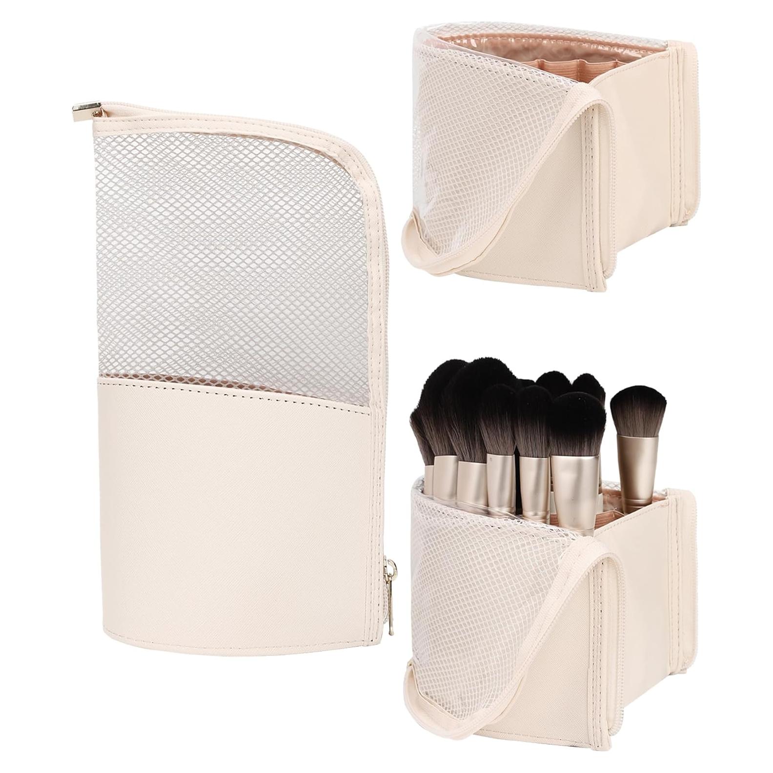 Bolsa de Almacenamiento para Brochas de Maquillaje MONSTINA Extra Grande Beige
