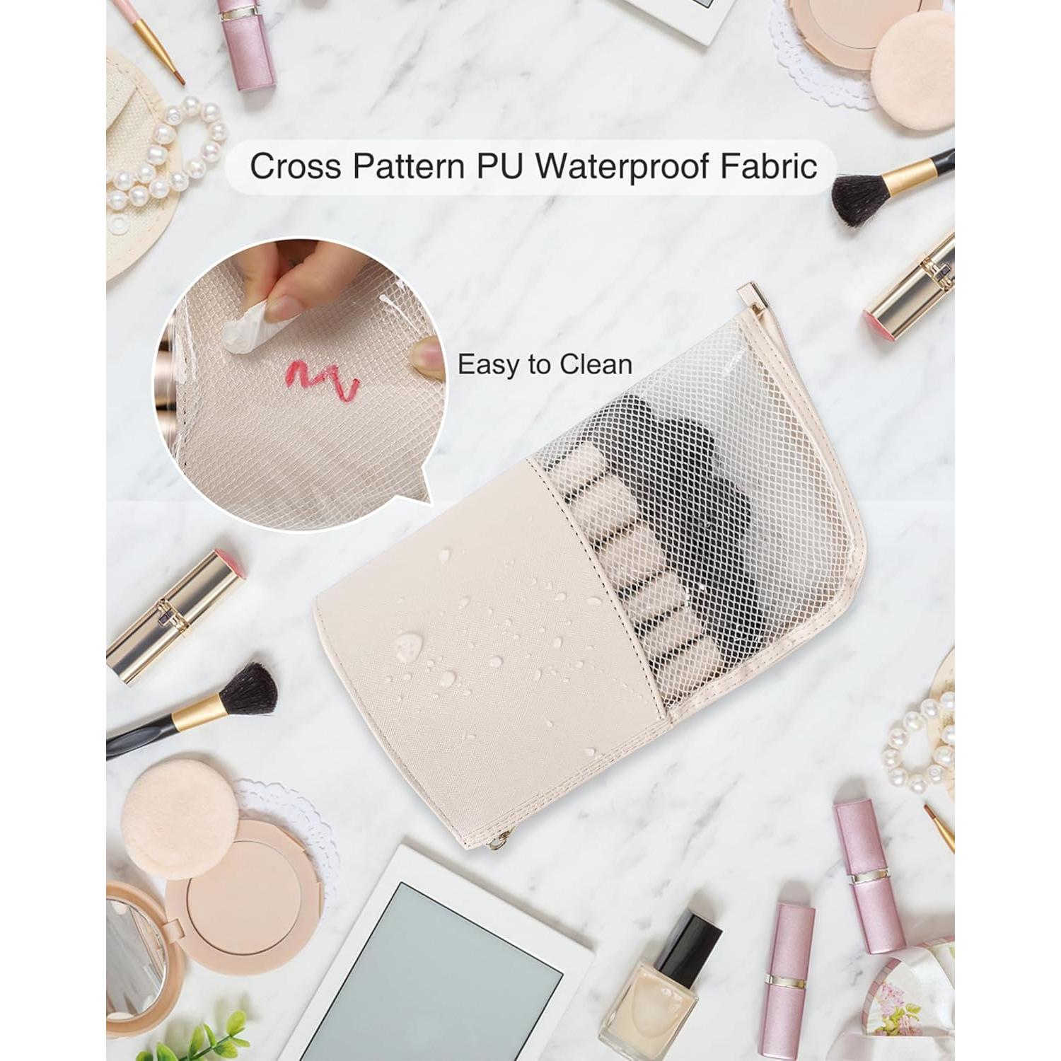 Bolsa de Almacenamiento para Brochas de Maquillaje MONSTINA Extra Grande Beige