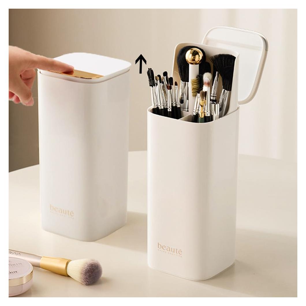 Soporte Automático para Brochas de Maquillaje Esdallina Blanco