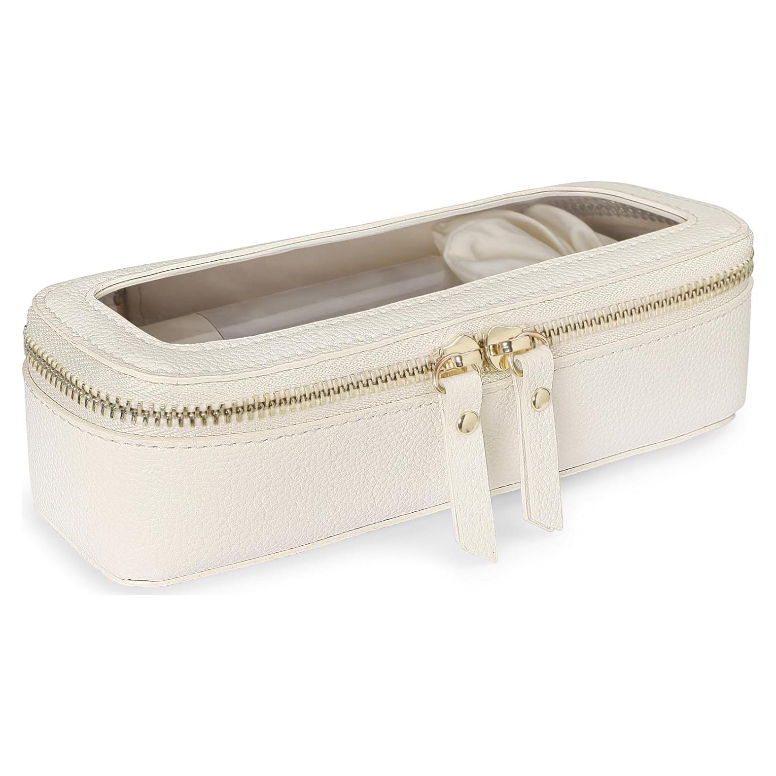 Bolsa de Maquillaje Transparente Packism Slim Crema 19x6x6.5cm
