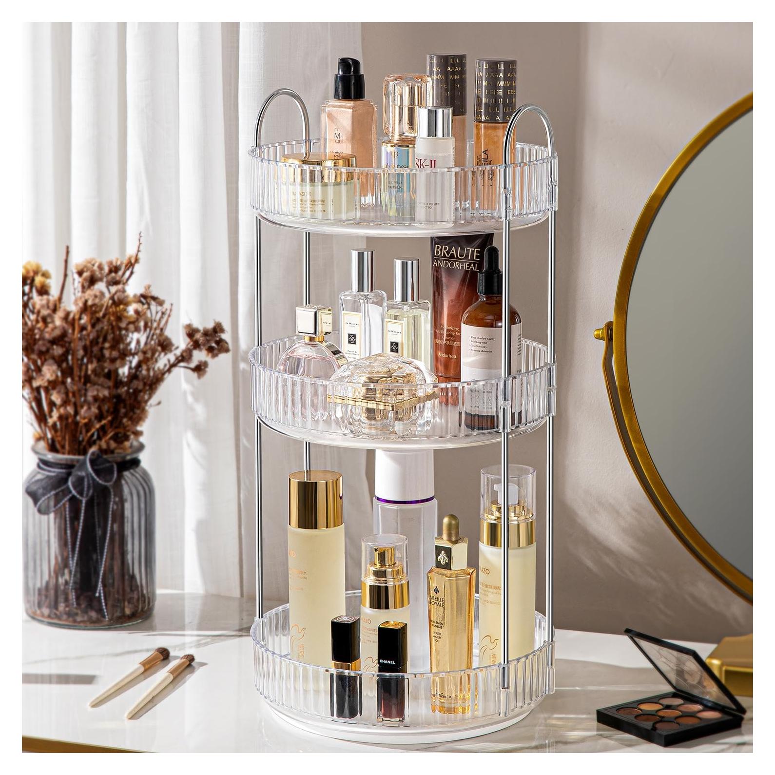 Organizador de Maquillaje Rotatorio 360° ALUYUYO 3 Niveles