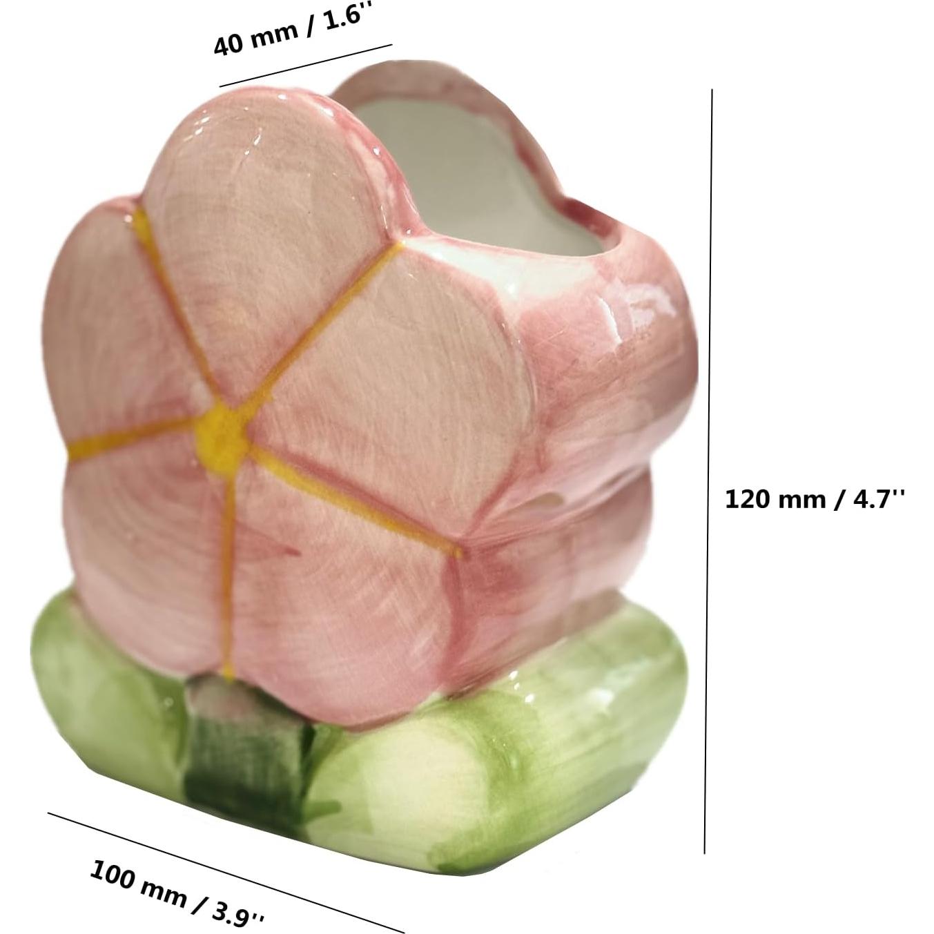 Soporte para Brochas de Maquillaje TANG SONG Cerámica Rosa