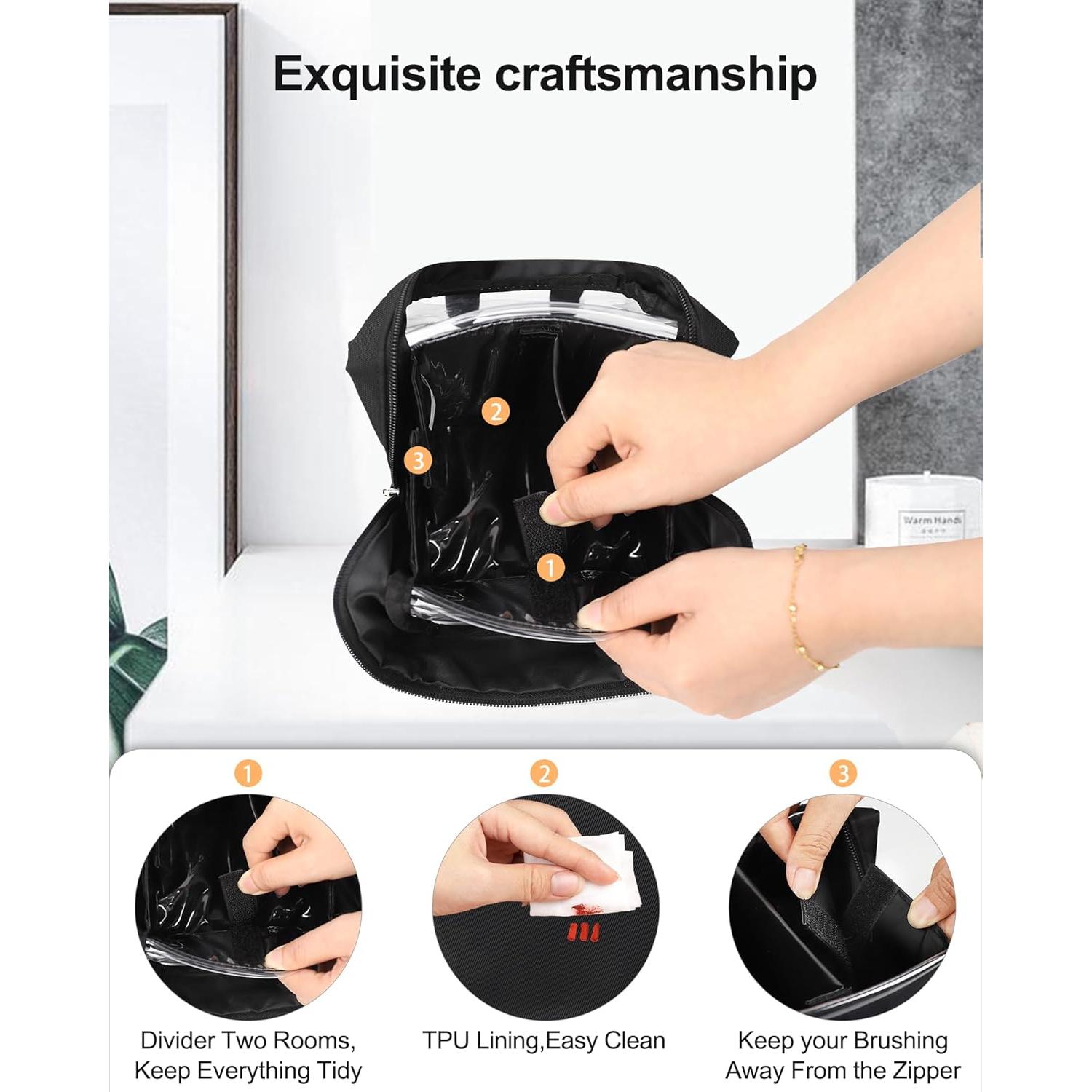 Bolsa Organizadora de Brochas de Maquillaje MONSTINA Negra