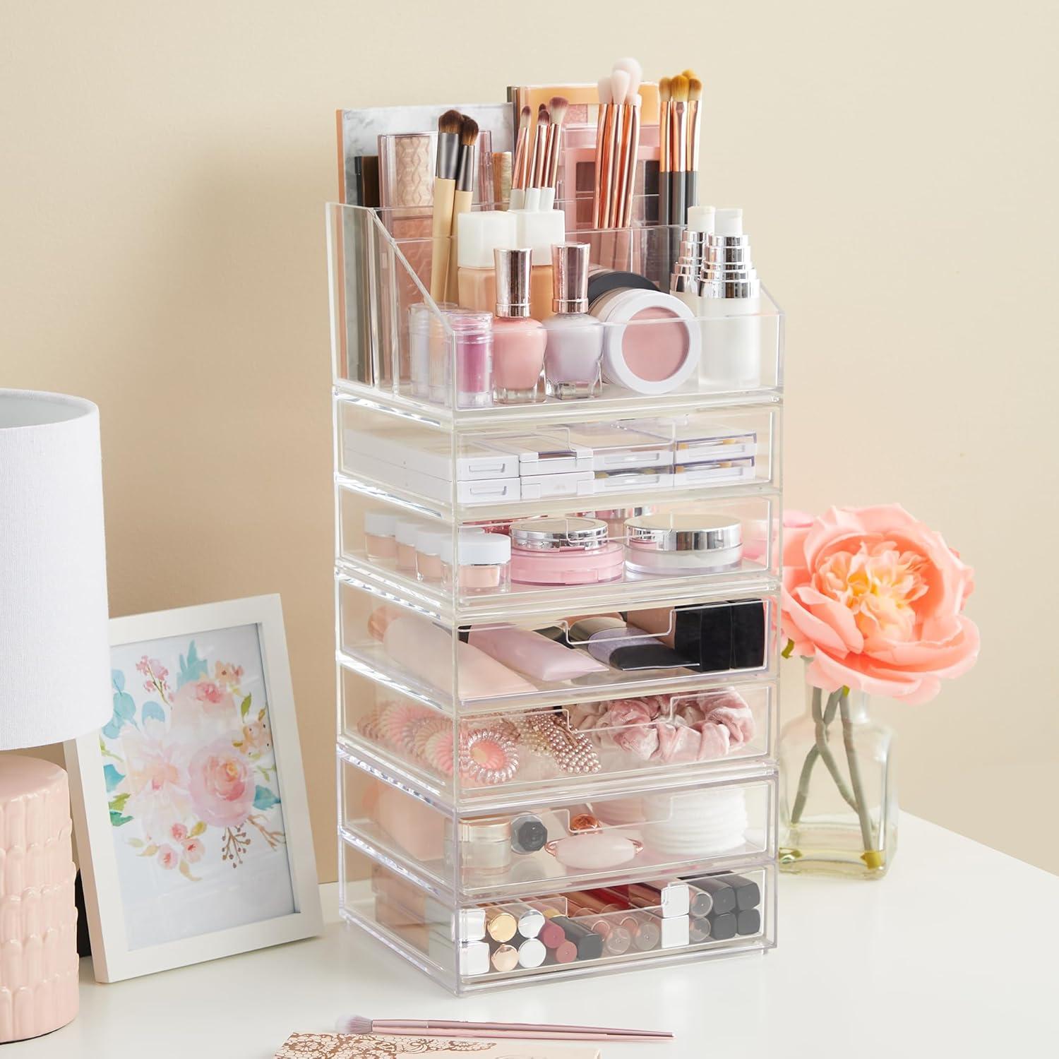 Organizador de Maquillaje STORi Chloe 6 Compartimentos Transparente
