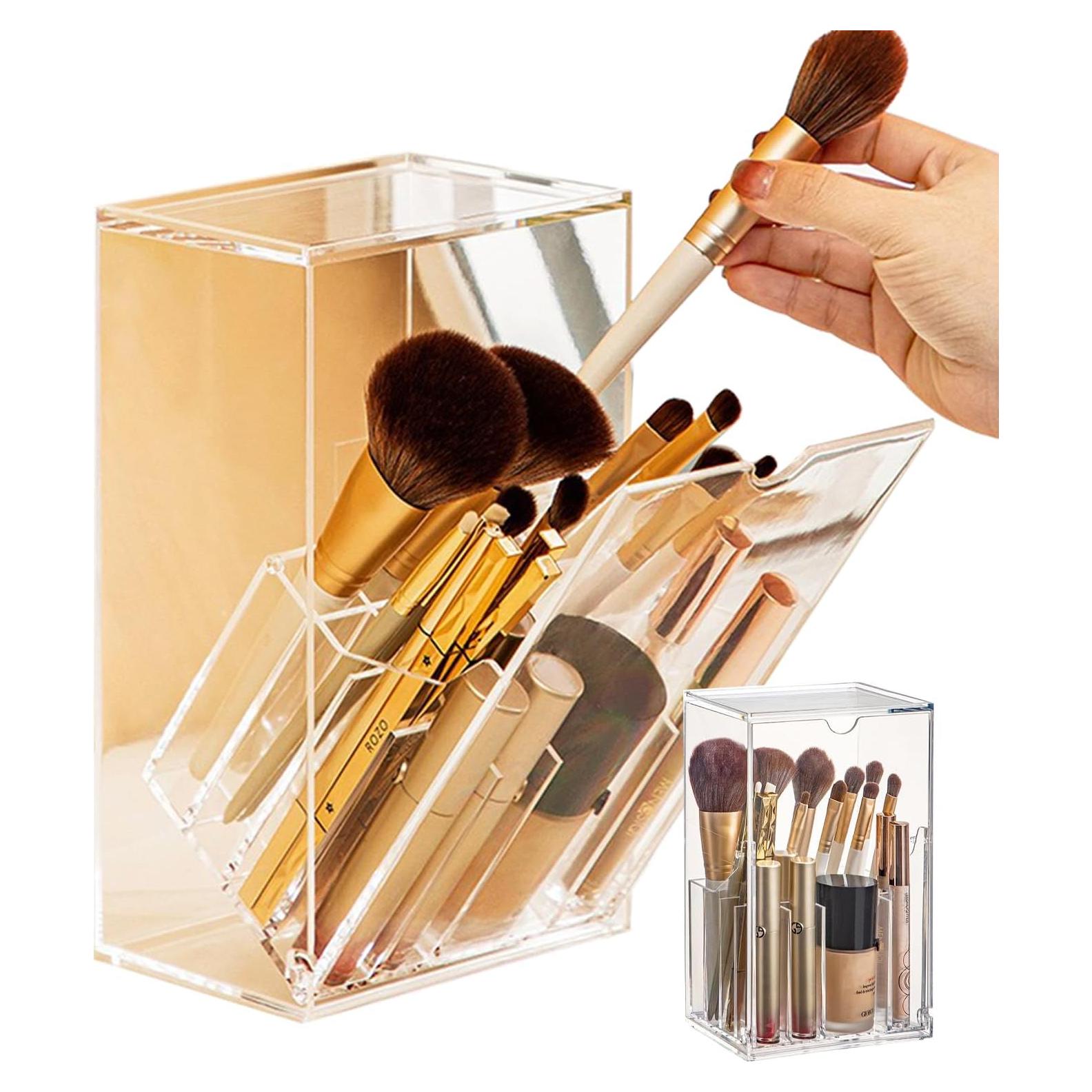 Organizador de Brochas de Maquillaje KoovDem 21x12.5 cm A Prueba de Polvo