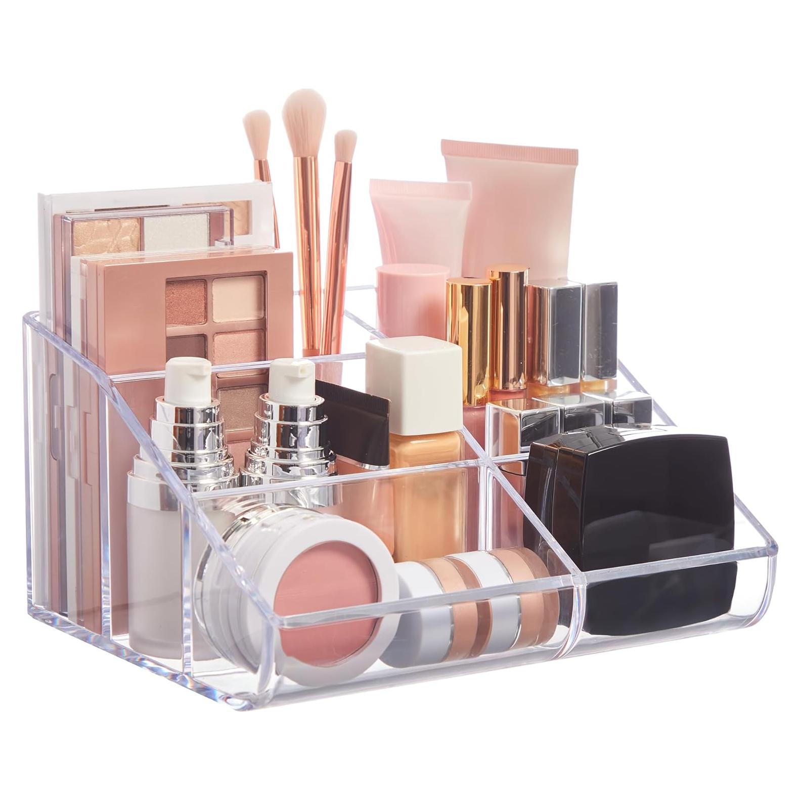 Organizador de Maquillaje STORi Transparente 6 Compartimentos