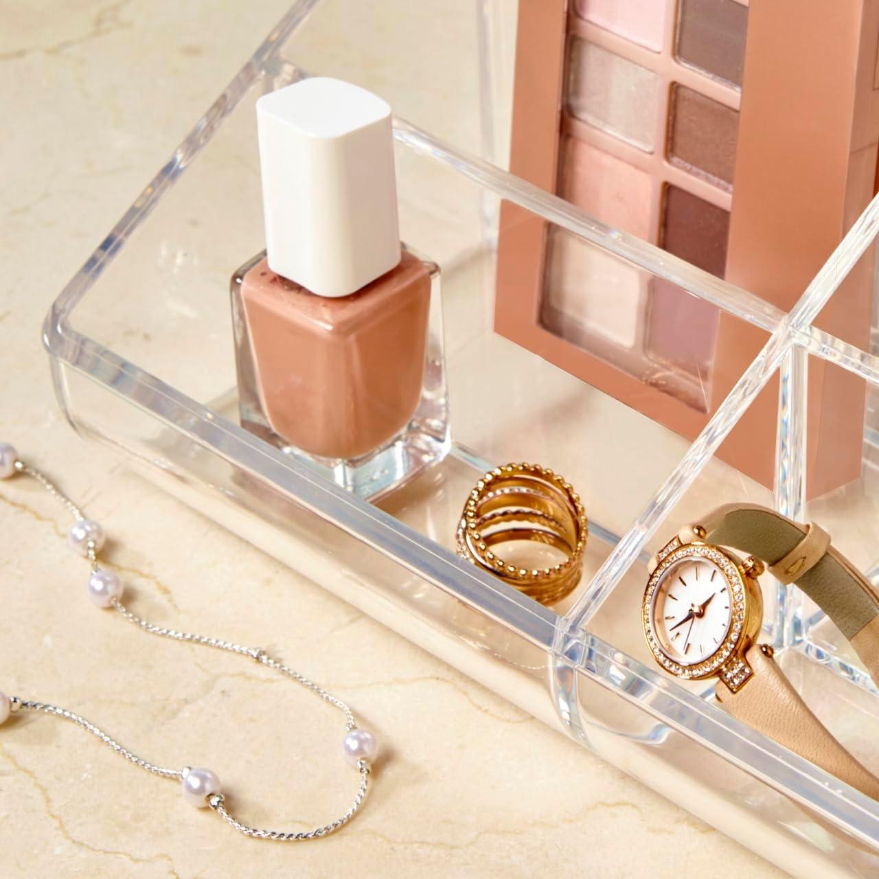 Organizador de Maquillaje STORi Transparente 6 Compartimentos