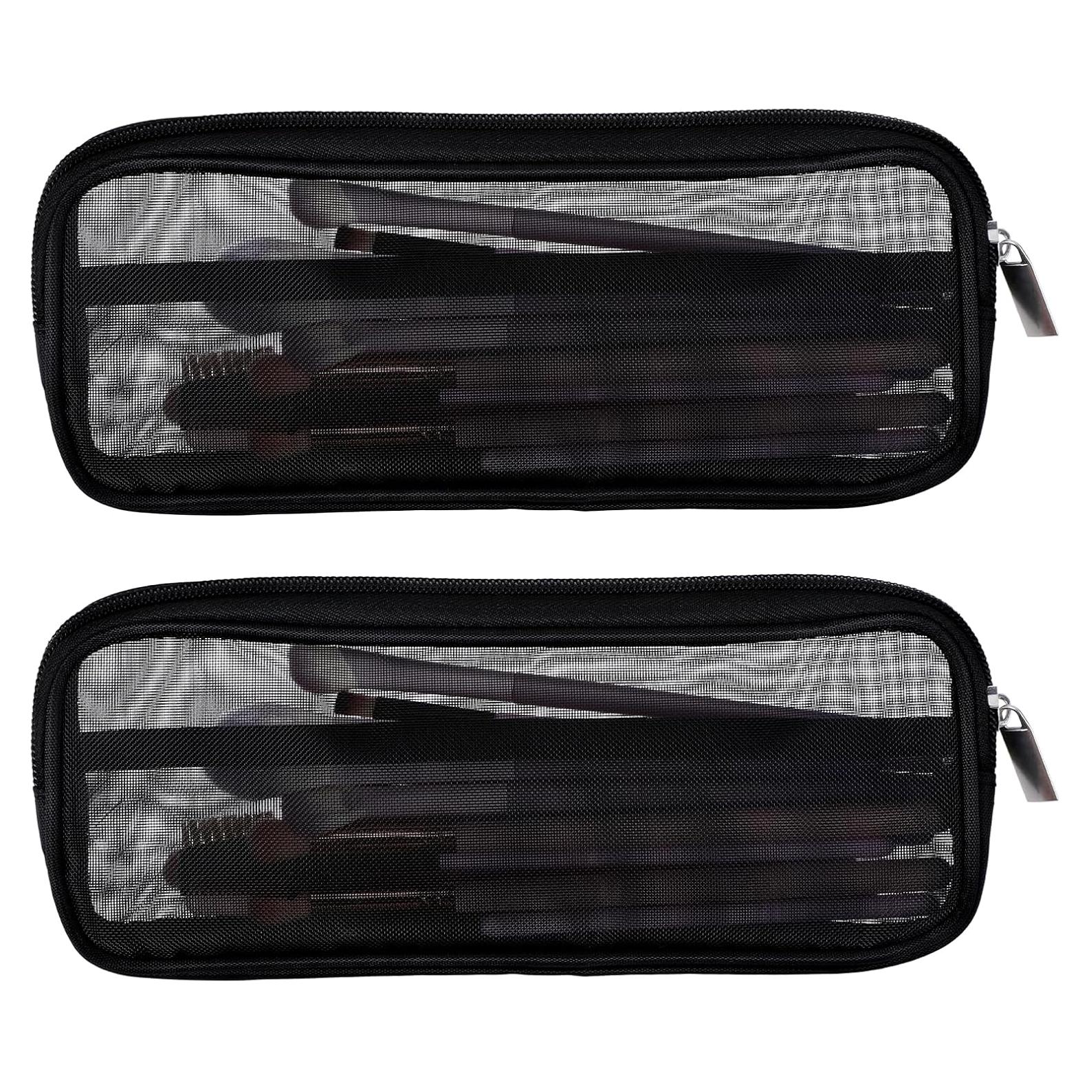 Bolsa de Maquillaje de Malla Transparente Styquenzer - 2 Pcs