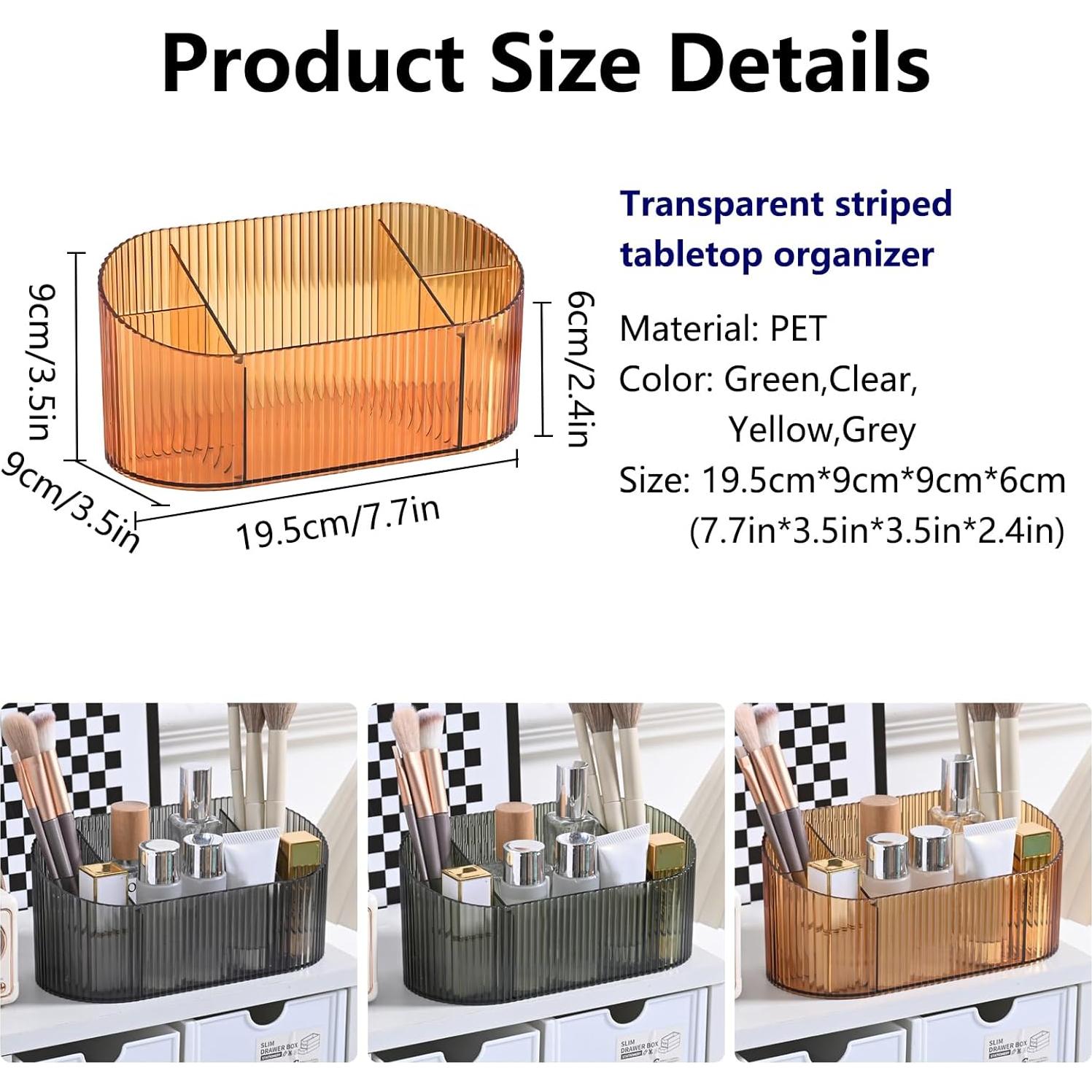 Soporte para Brochas de Maquillaje DASITON Amarillo 5 Compartimentos