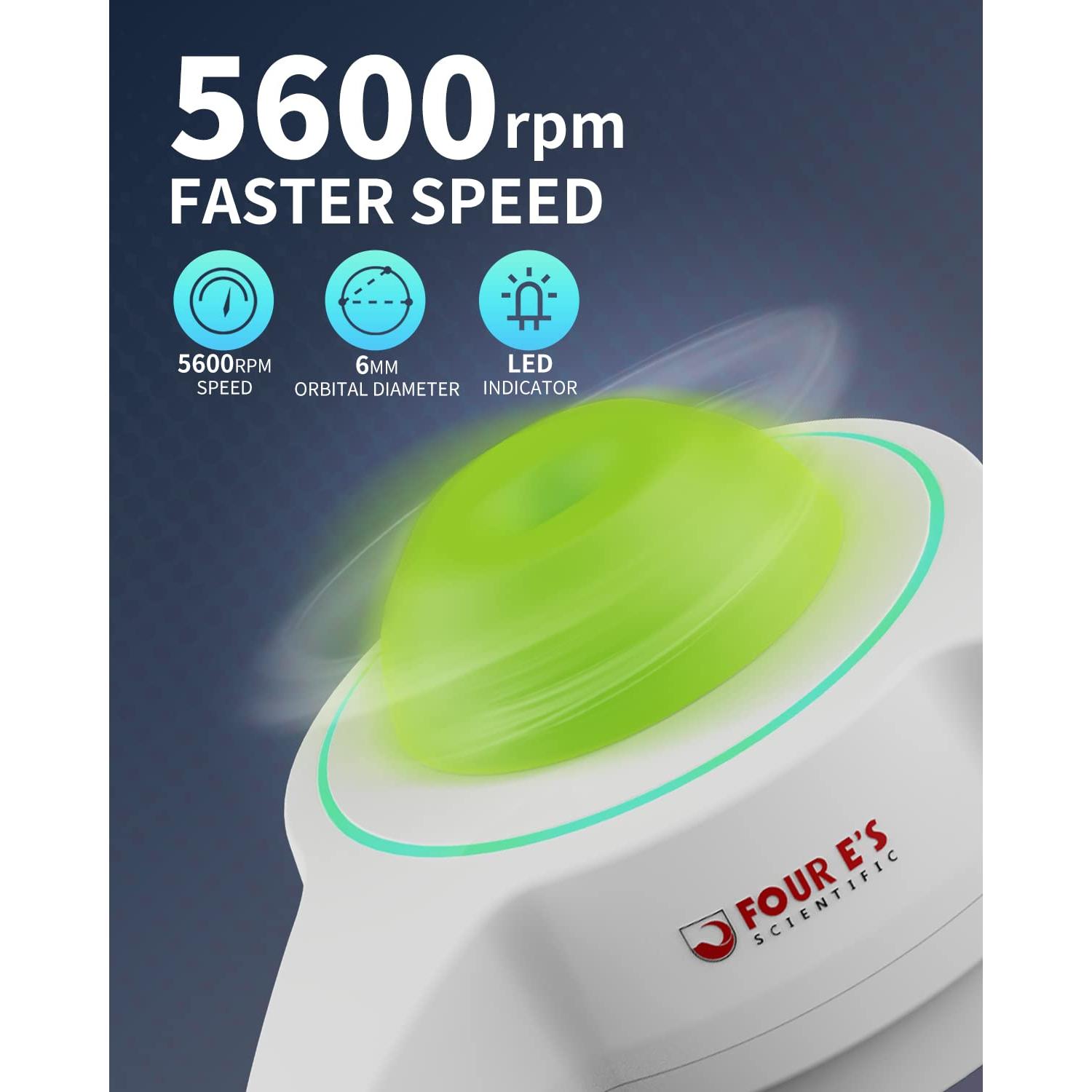 Mini Mezclador Vortex Four E's VM112BZ-L-US 5600rpm Verde