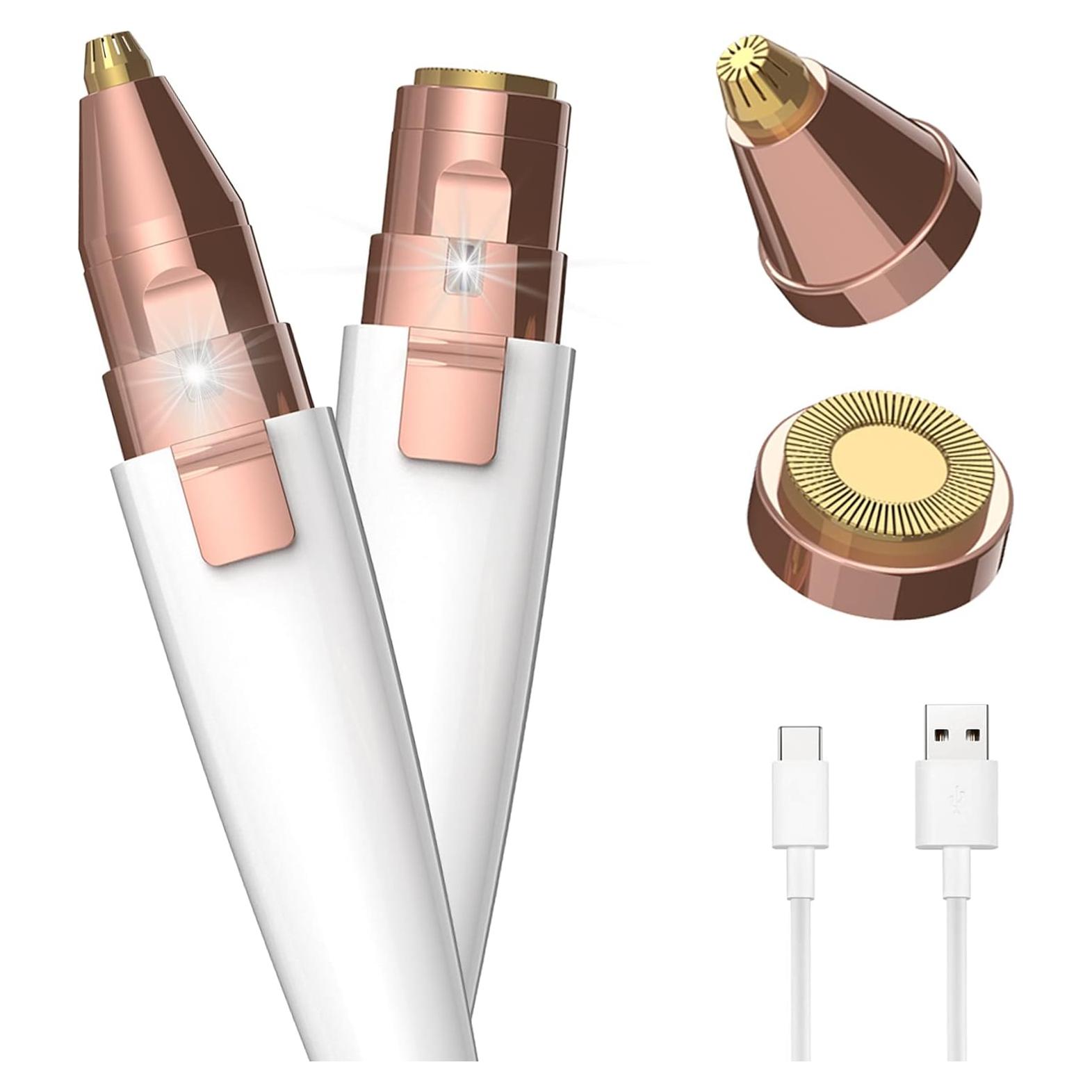 Rasuradora de Cejas JNATER 2 en 1 Recargable USB Indolora