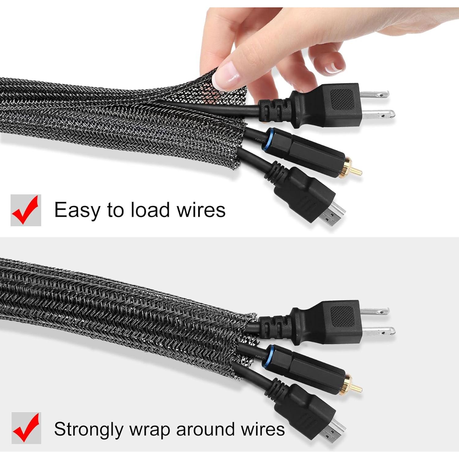 Manga de Cable Moxita 3,05 m 1,27 cm Negro Protector