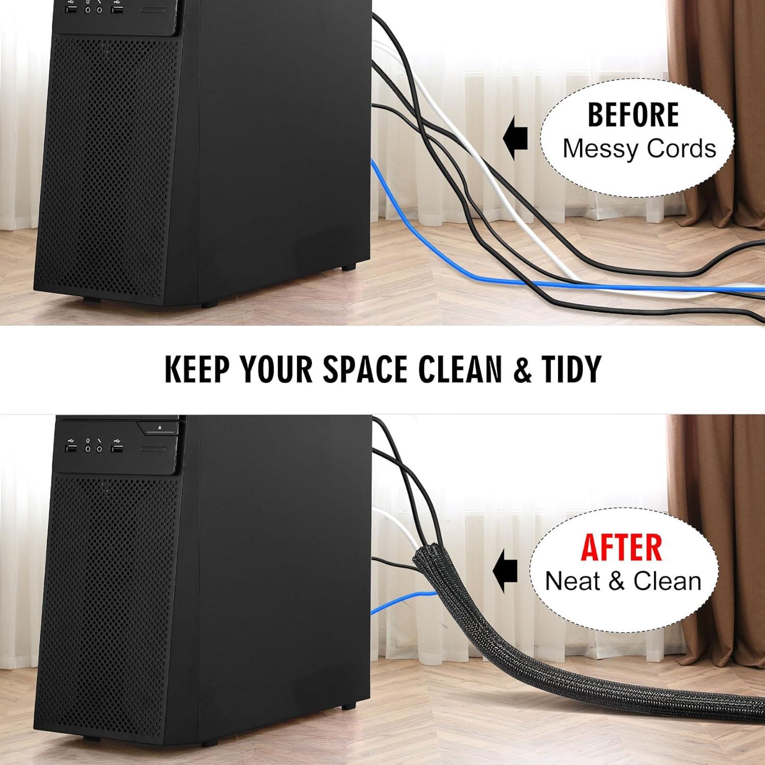 Manga de Cable Moxita 3,05 m 1,27 cm Negro Protector