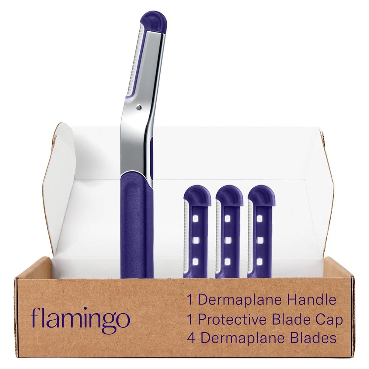Recambios Cuchillas Dermaplane Flamingo 4 Unidades Acero Inox