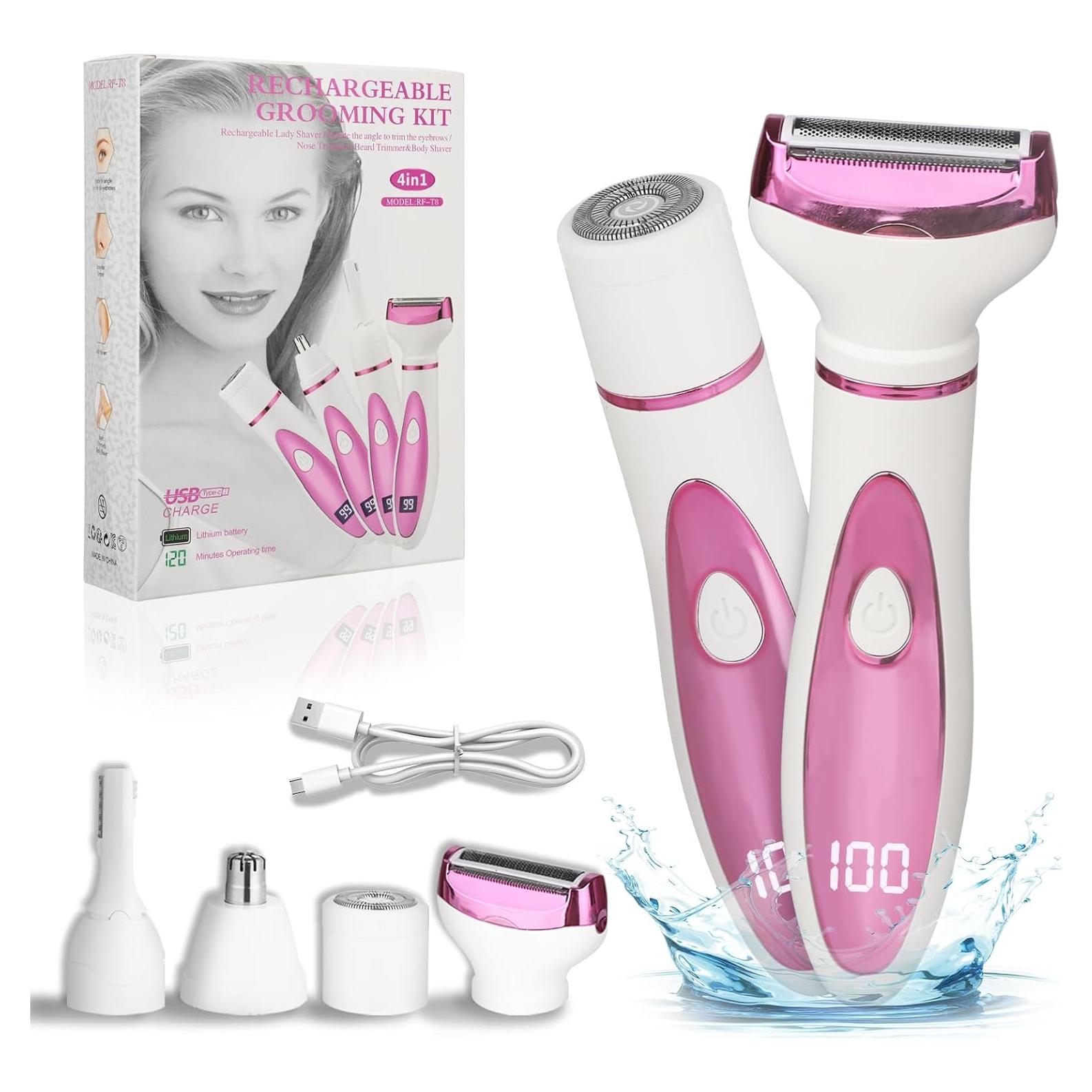 Afeitadora Eléctrica 4 en 1 Beanify Rosa - Depilación Indolora