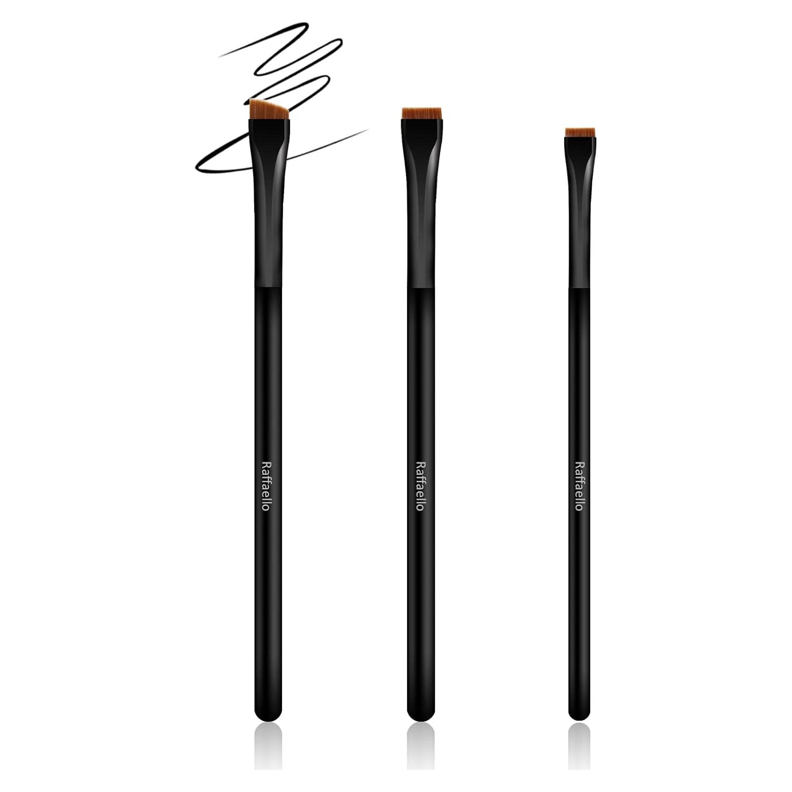 Juego de Pinceles para Cejas Raffaello 3 Piezas - Cerdas Sintéticas