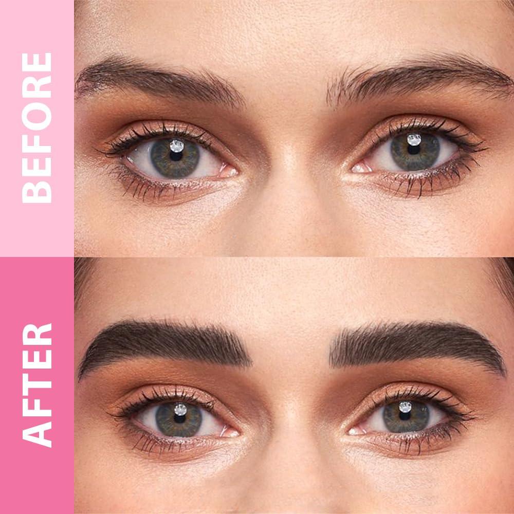 Lápiz de Cejas Microblading evpct 1Pcs Negro con Cepillo Doble