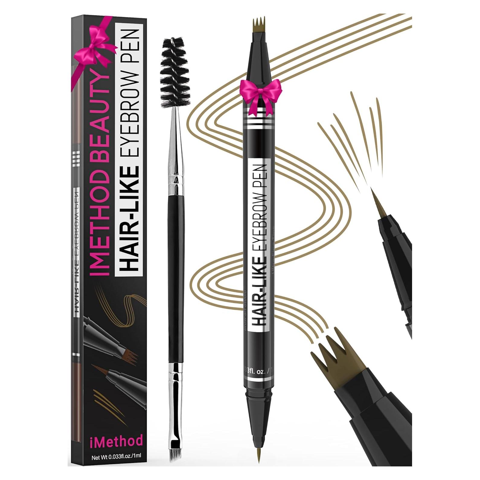 Lápiz de Cejas iMethod 2-en-1 Marrón Claro con Cepillo