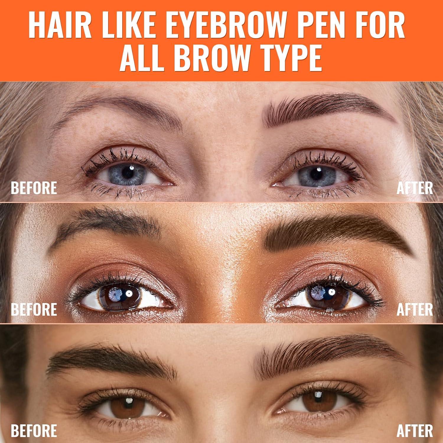 Lápiz de Cejas 2-en-1 iMethod Marrón Oscuro a Prueba de Agua