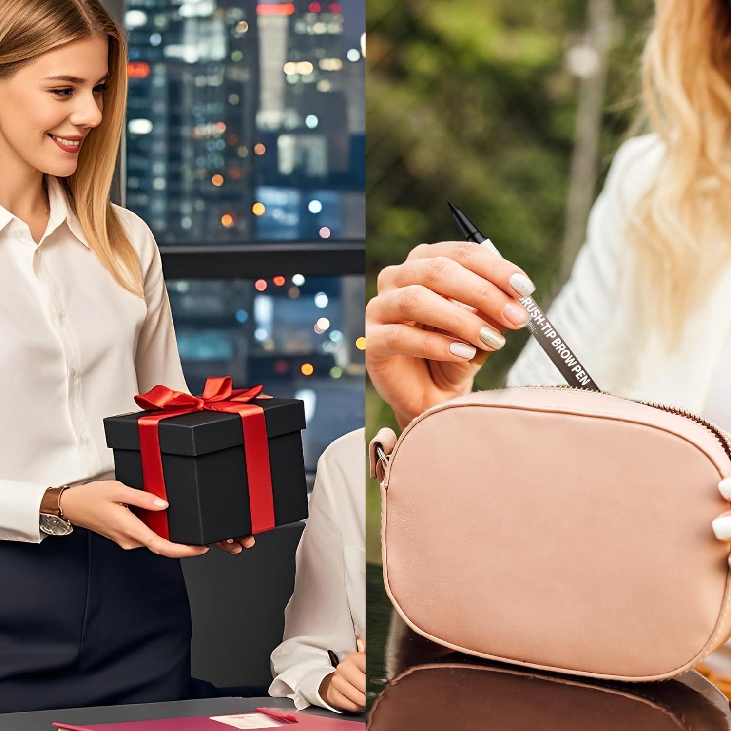 Lápiz de Cejas 2-en-1 iMethod Marrón Oscuro a Prueba de Agua