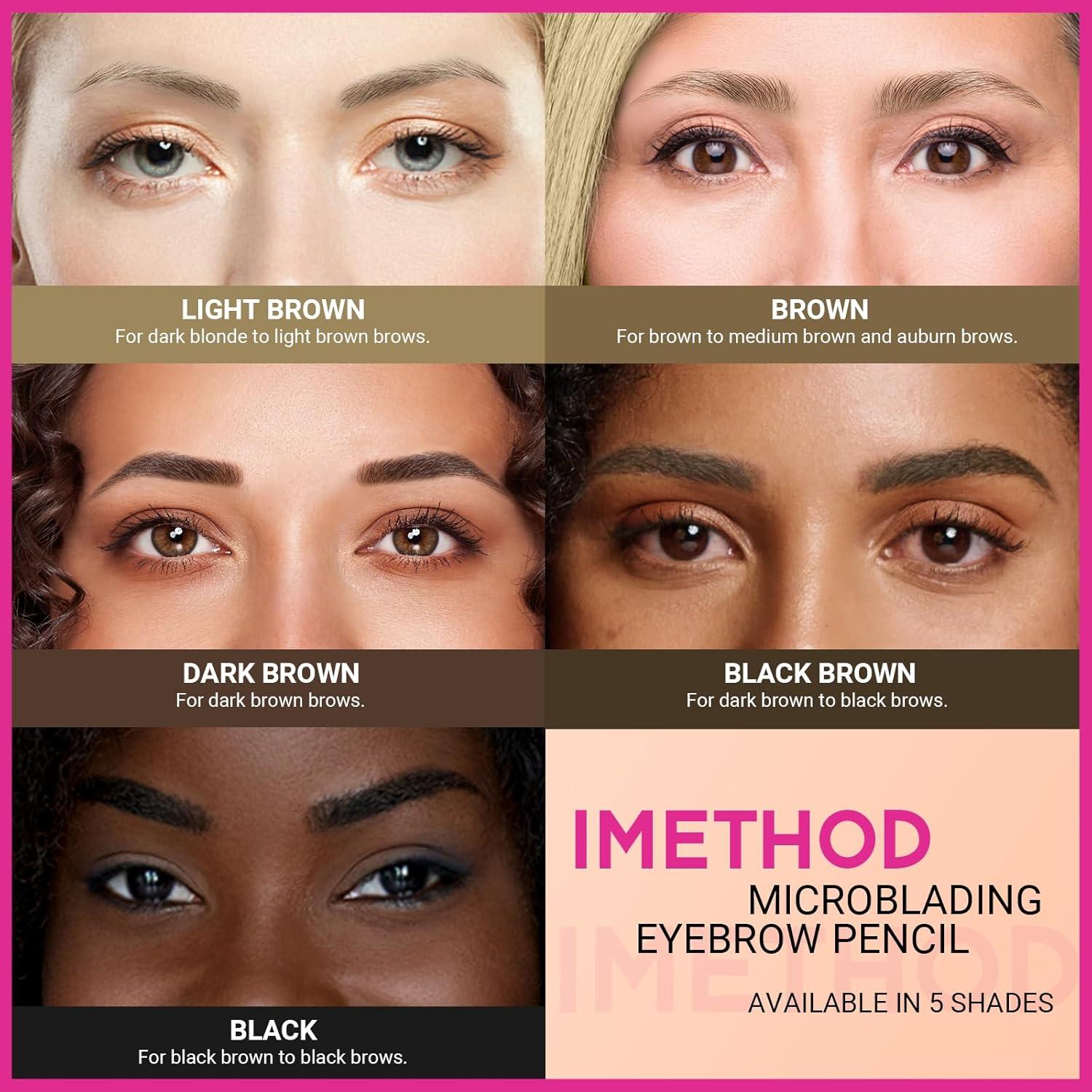 Lápiz de Cejas iMethod 2-en-1 Marrón Oscuro - Microblading