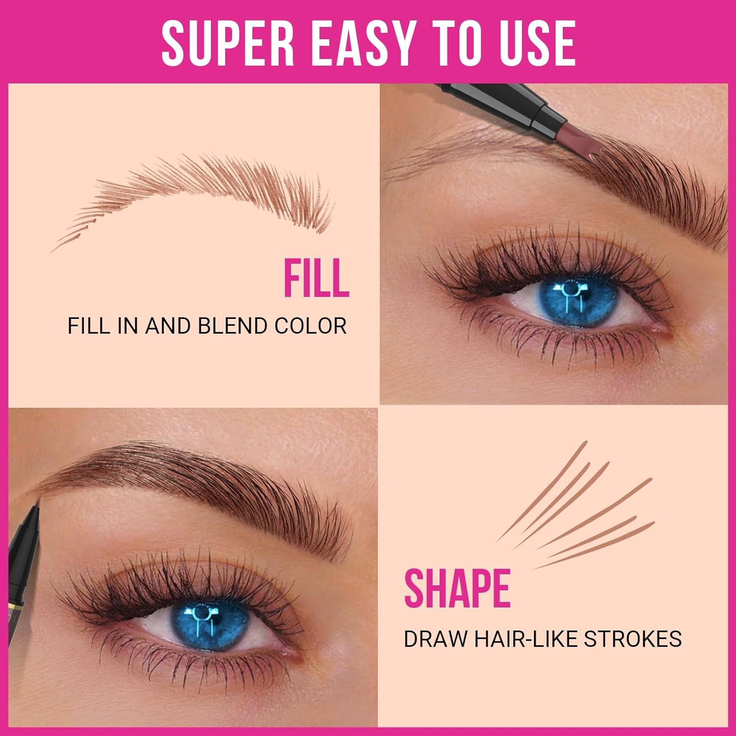 Lápiz de Cejas iMethod 2-en-1 Marrón Oscuro - Microblading