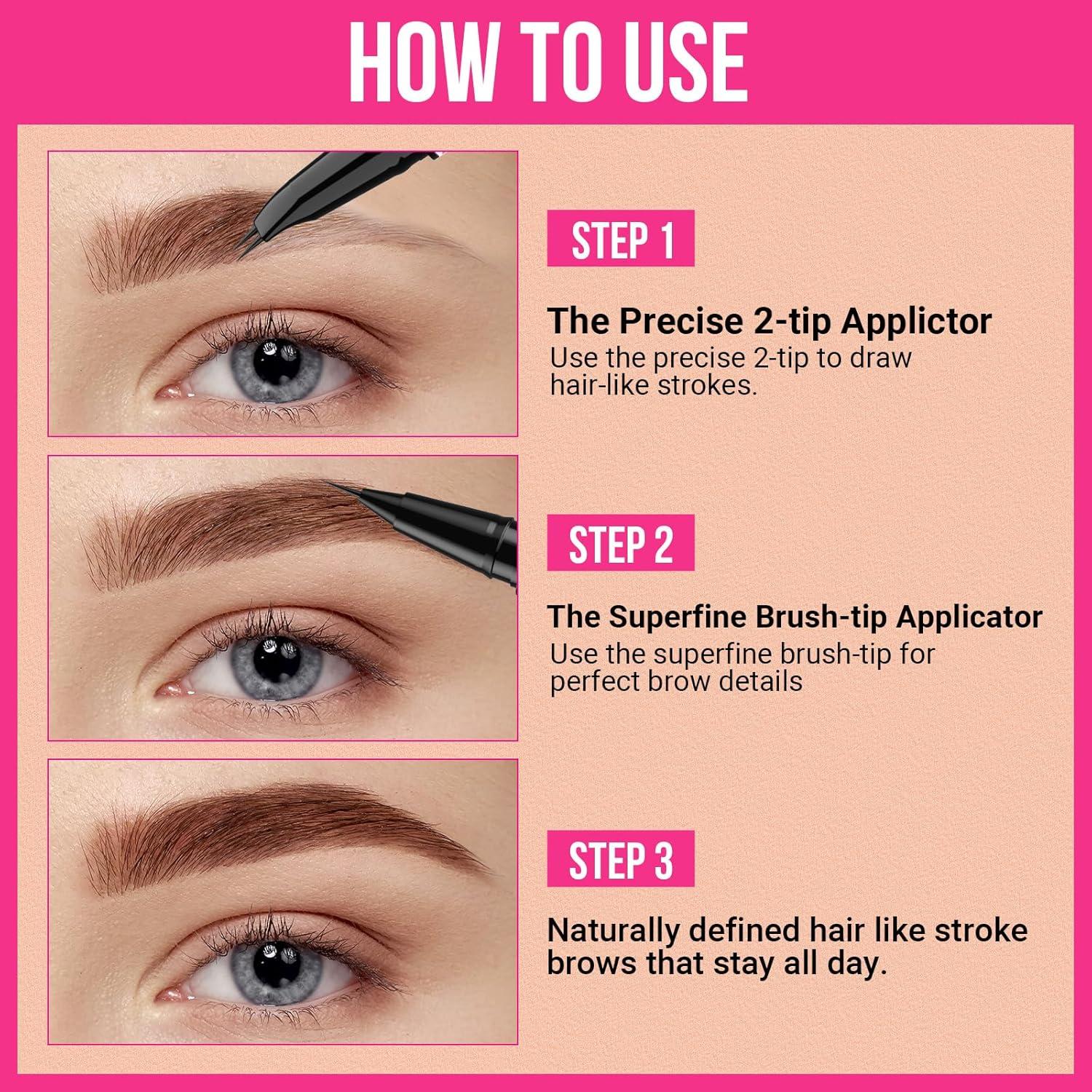 Lápiz de Cejas Curvado iMethod 2 en 1 Marrón Oscuro