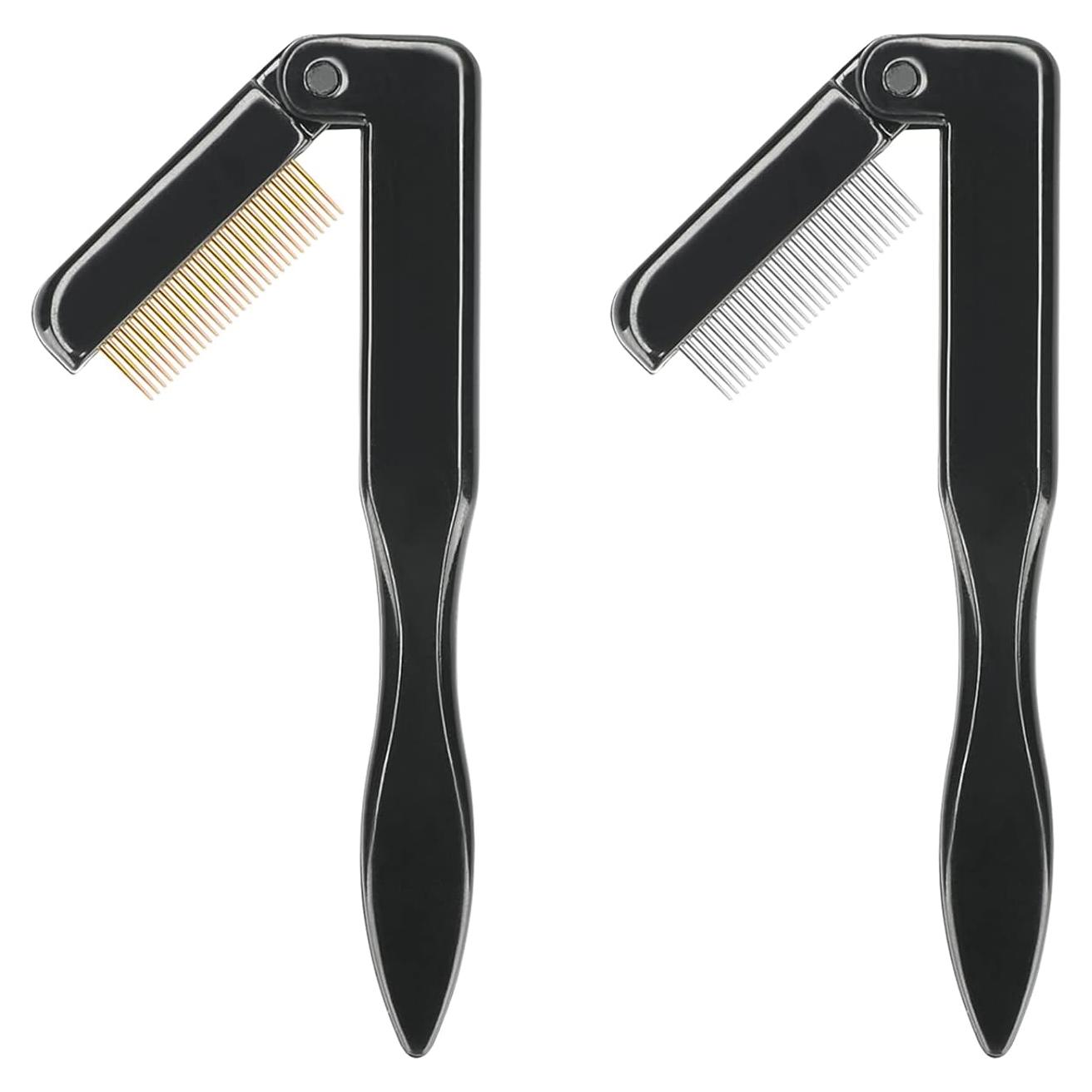 Peine Plegable para Pestañas G2PLUS 2PCS Metal Negro