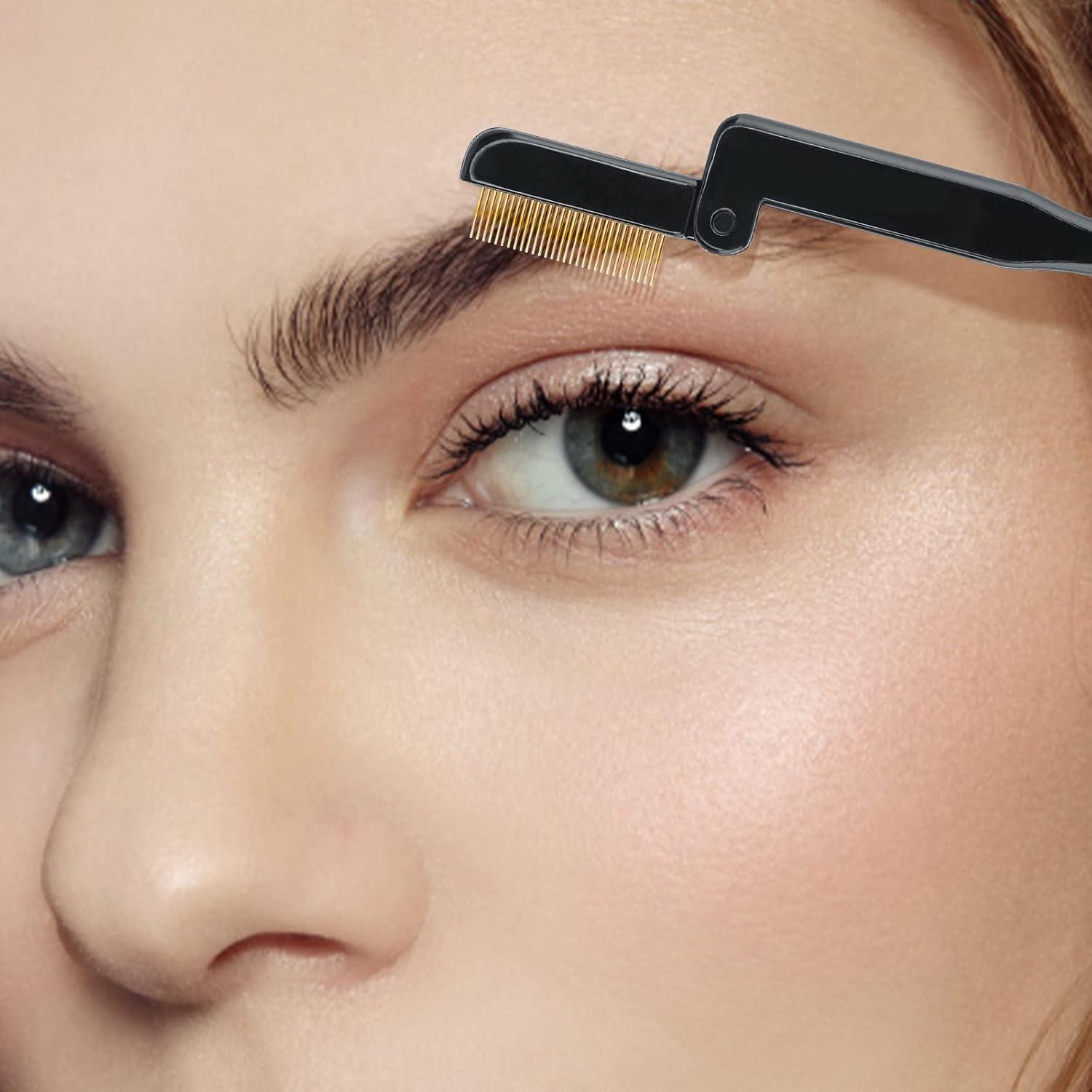 Peine Plegable para Pestañas G2PLUS 2PCS Metal Negro