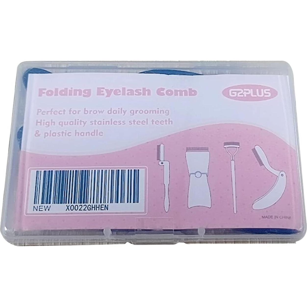 Peine Plegable para Pestañas G2PLUS 2PCS Metal Negro