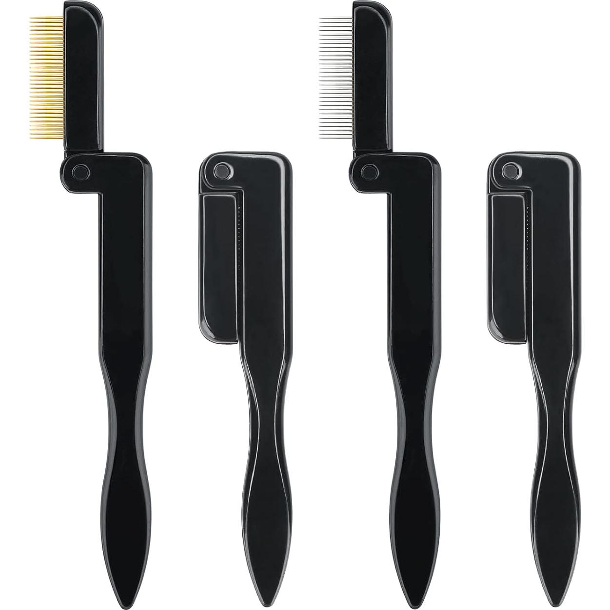 Peine Plegable para Pestañas G2PLUS 2PCS Metal Negro