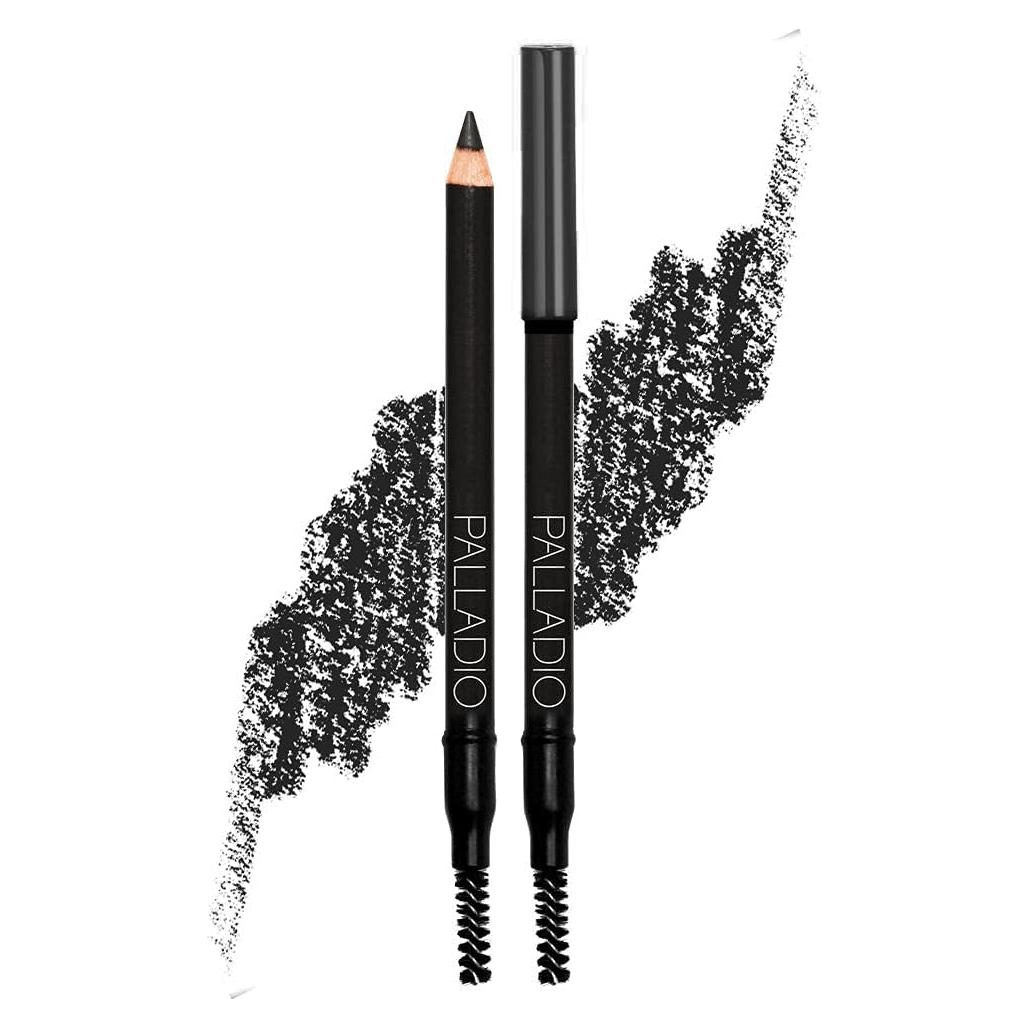 Lápiz y Cepillo para Cejas Palladio Negro 1 Cuenta