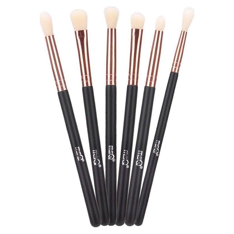 Juego de Brochas para Ojos MSQ Rosa Dorado 6 Piezas