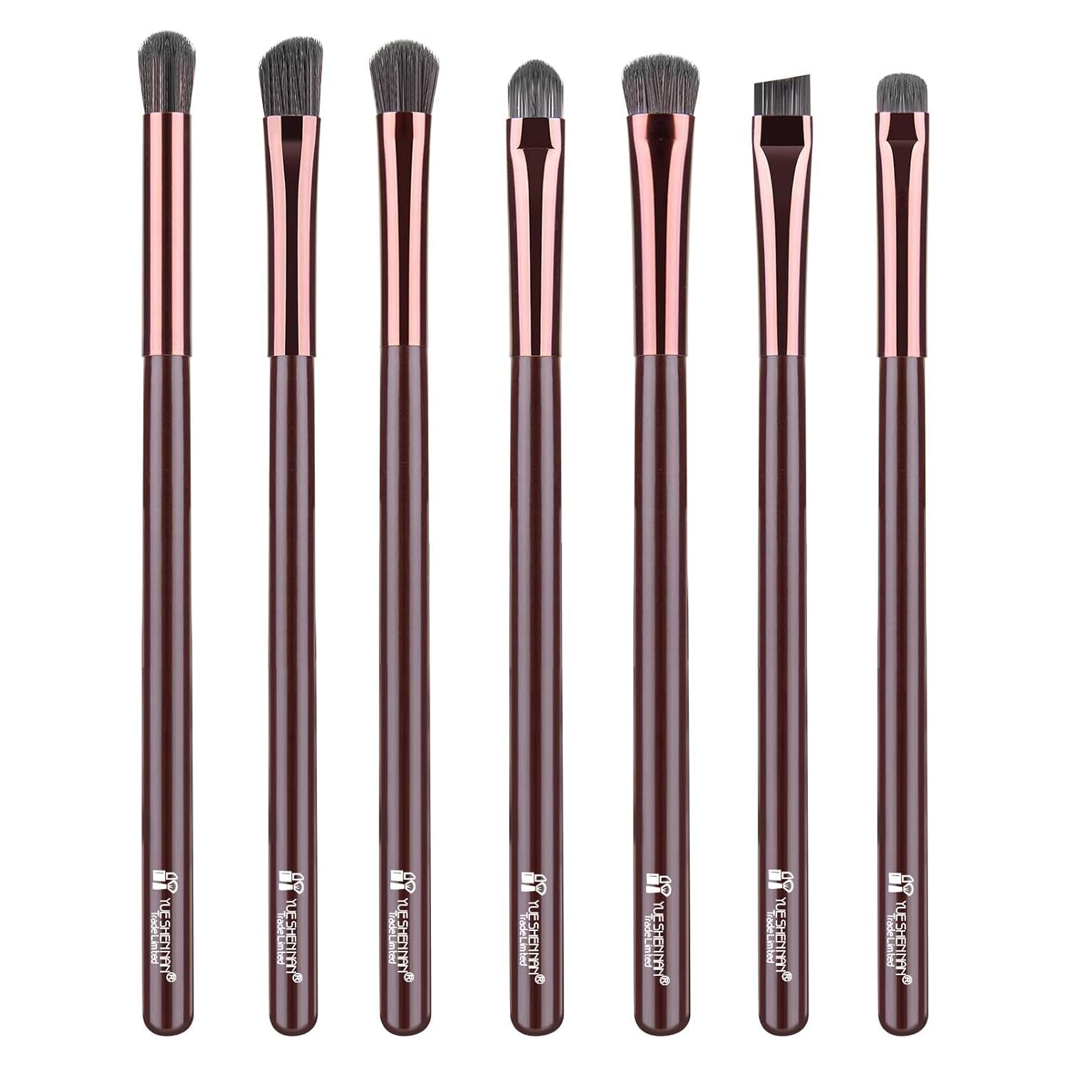 Juego de Brochas de Maquillaje para Ojos YUESHENNAN 7 Piezas