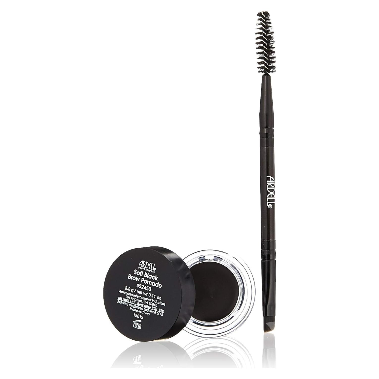 Pomada para Cejas Ardell - Negro Suave, 3 en 1, Larga Duración