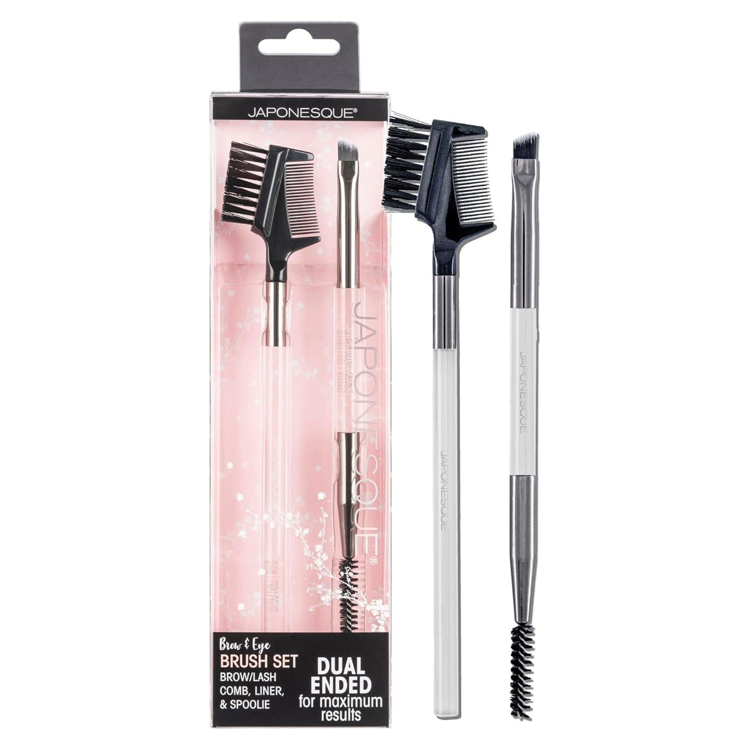 Juego de Brochas para Cejas y Ojos JAPONESQUE 2 en 1