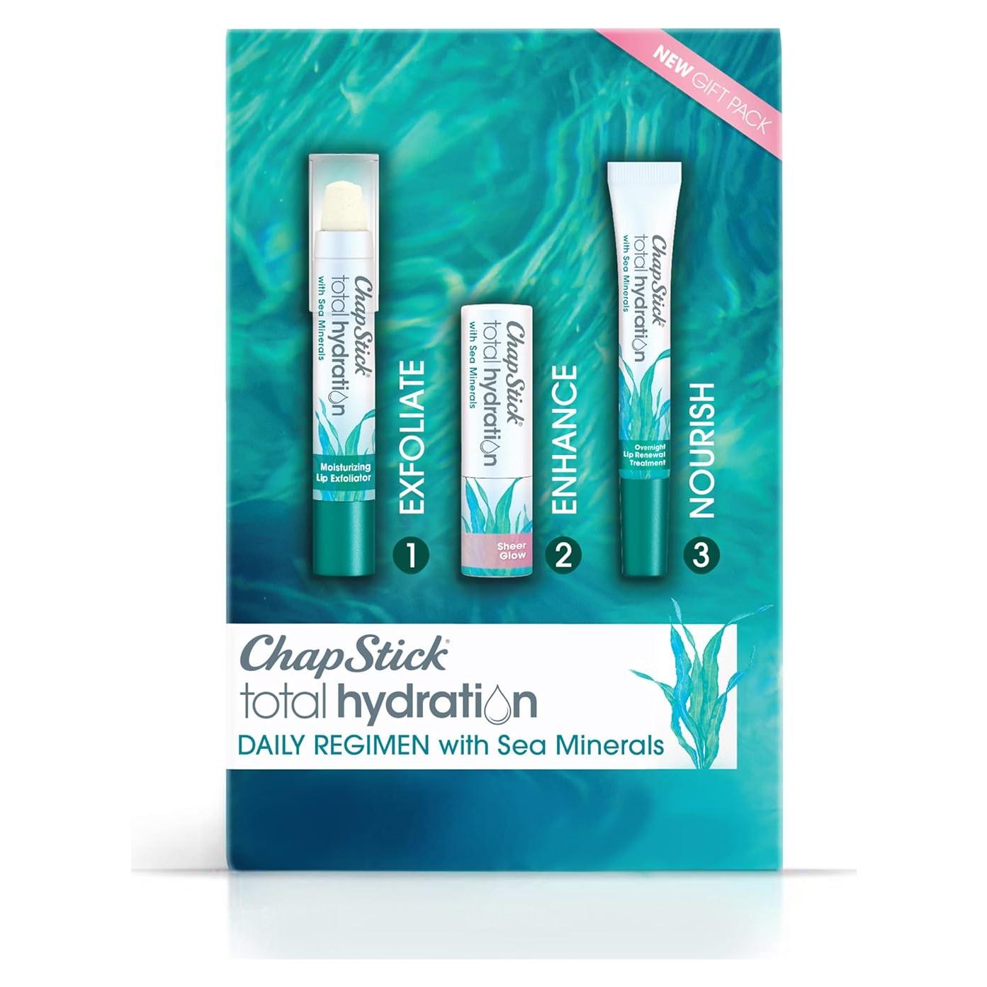 Paquete de Regalo ChapStick Total Hydration - 3 Productos Hidratantes
