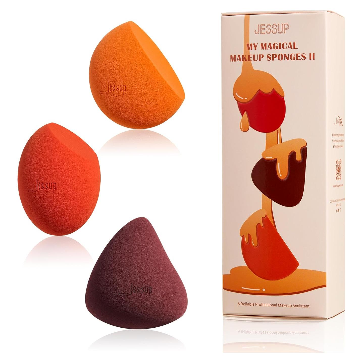 Juego de Esponjas de Maquillaje Jessup SP013 3pcs Suaves y Reutilizables