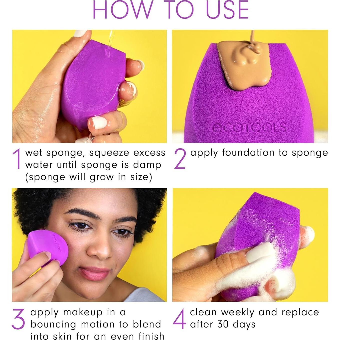 Esponja de Maquillaje Compostable EcoTools Bioblender 1 Cuenta