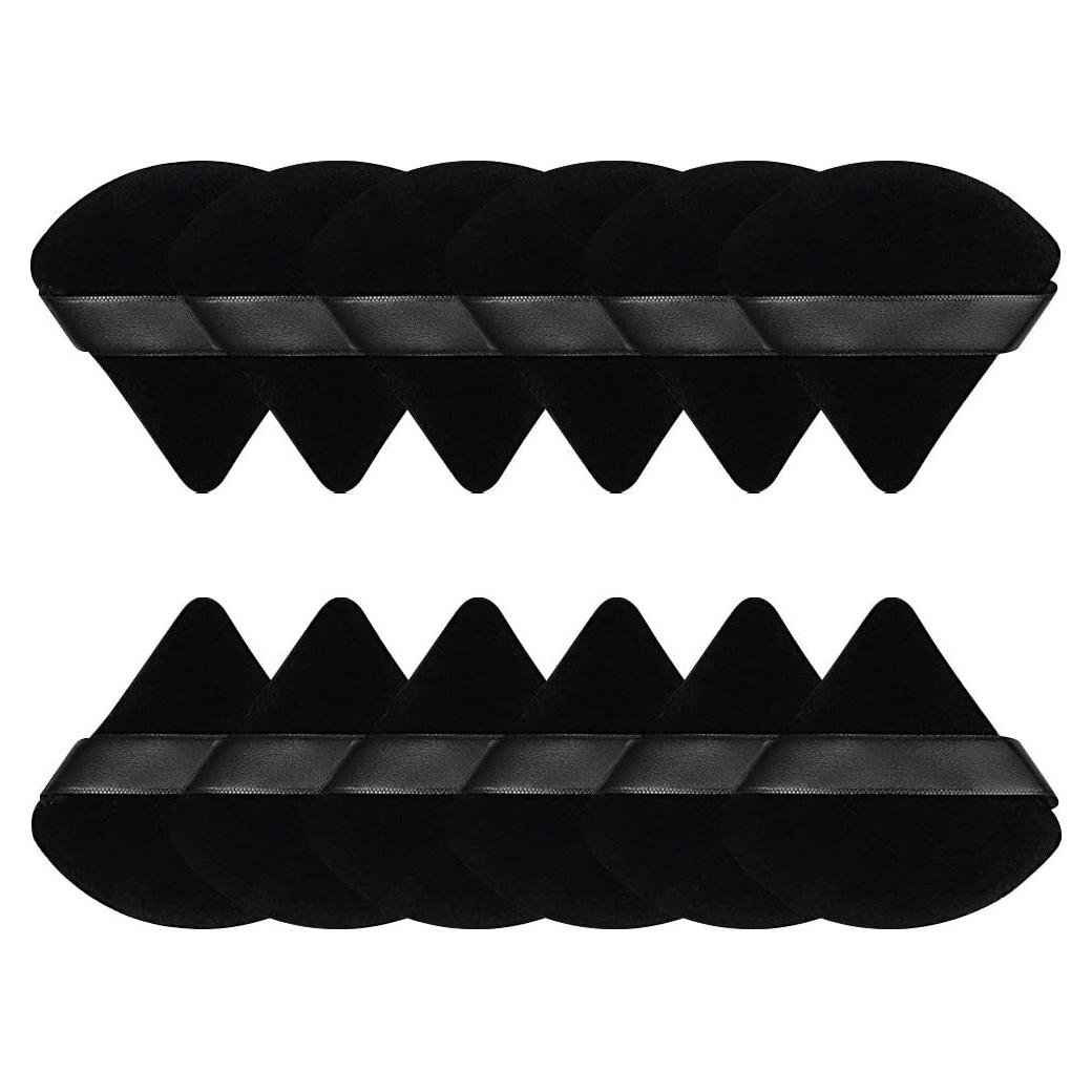 Esponjas de Maquillaje Pimoys 12 Piezas Triangular Negro