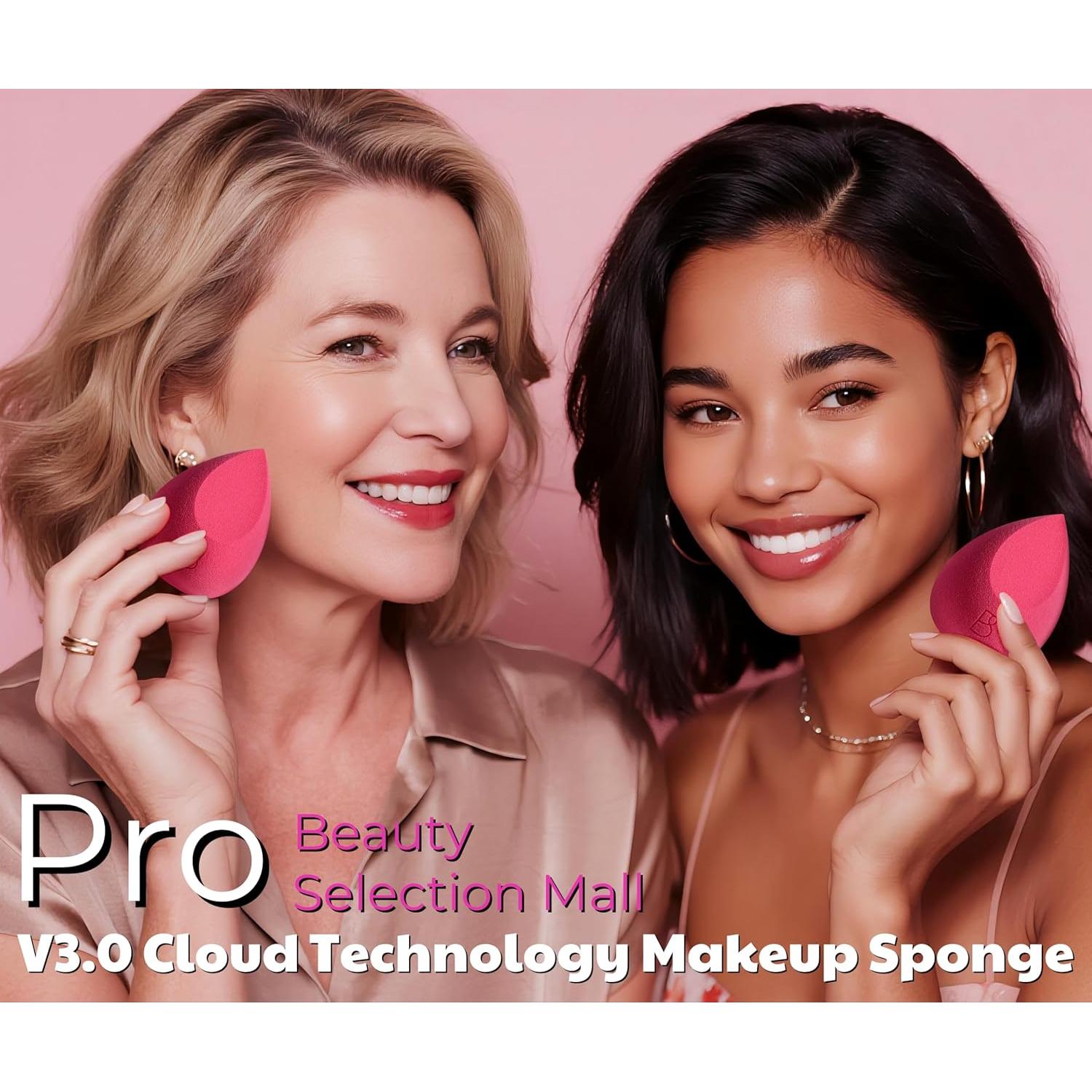 Set de 49 Esponjas de Maquillaje BS-MALL con Bolsa Impermeable